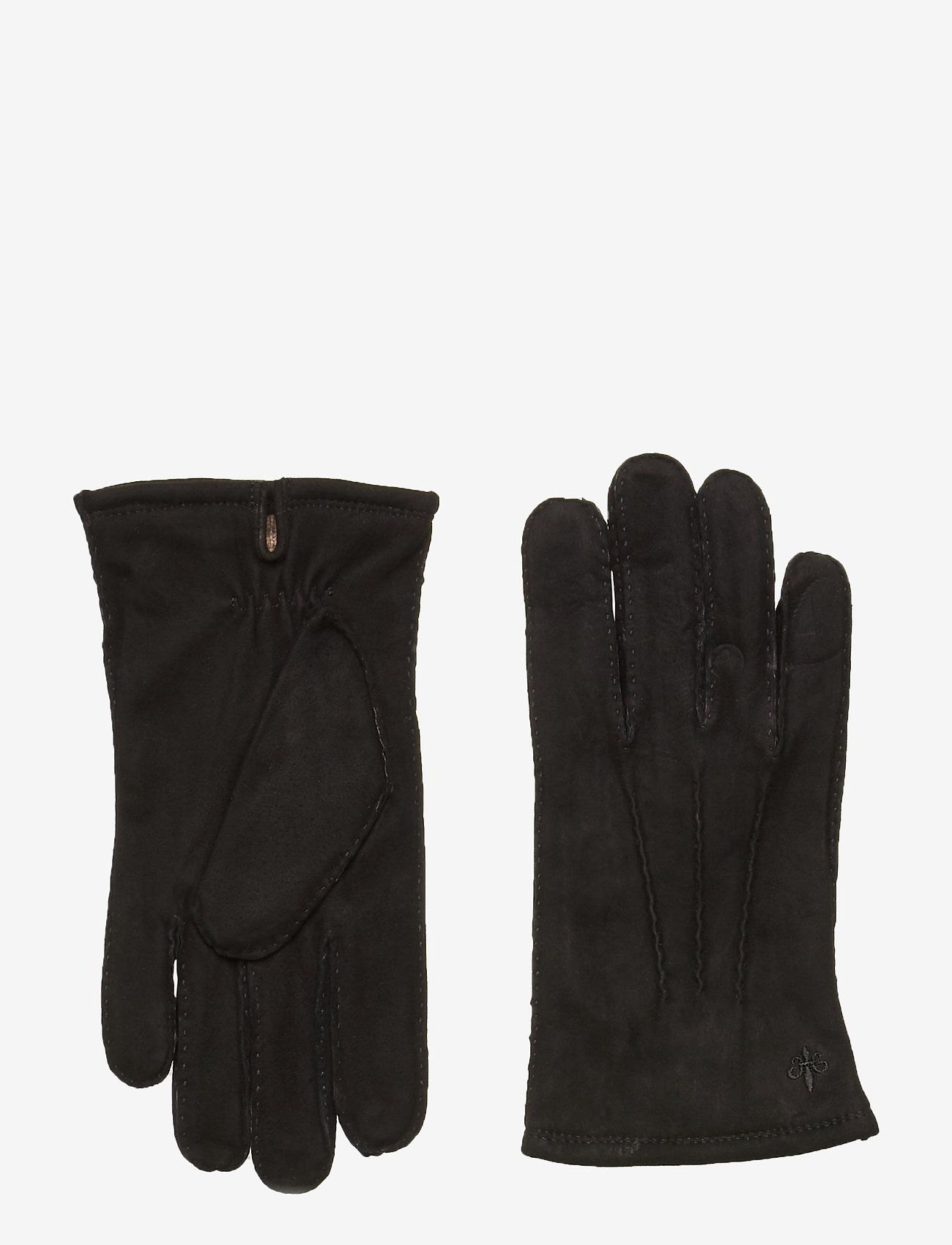 Morris - Morris Suede Gloves - basic skjortor - black - 0