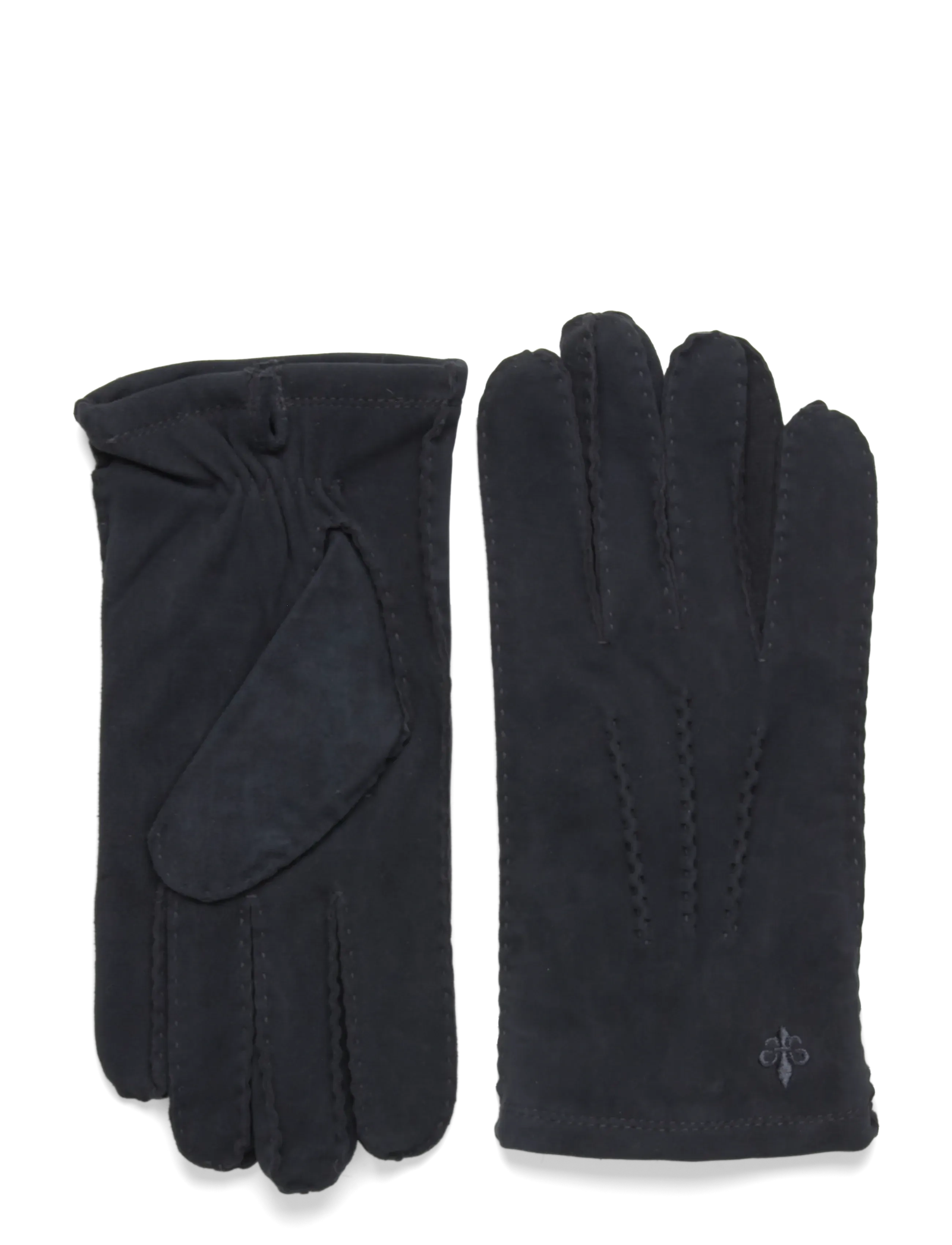Morris Suede Gloves, 9.5, Schwarz - Finger Männerswear