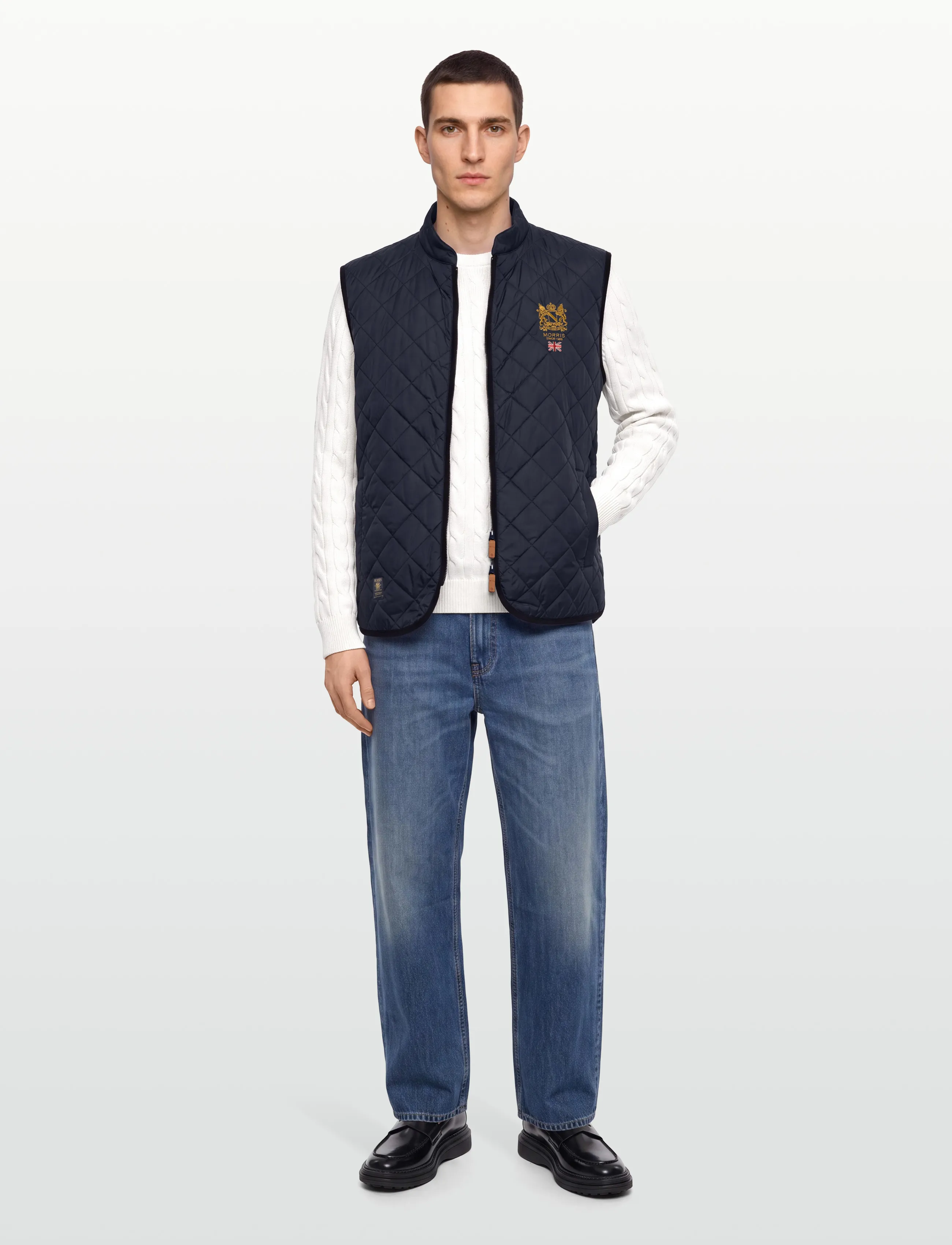 Morris - Trenton Quilted Vest - frühlingsjacken - old blue - 1