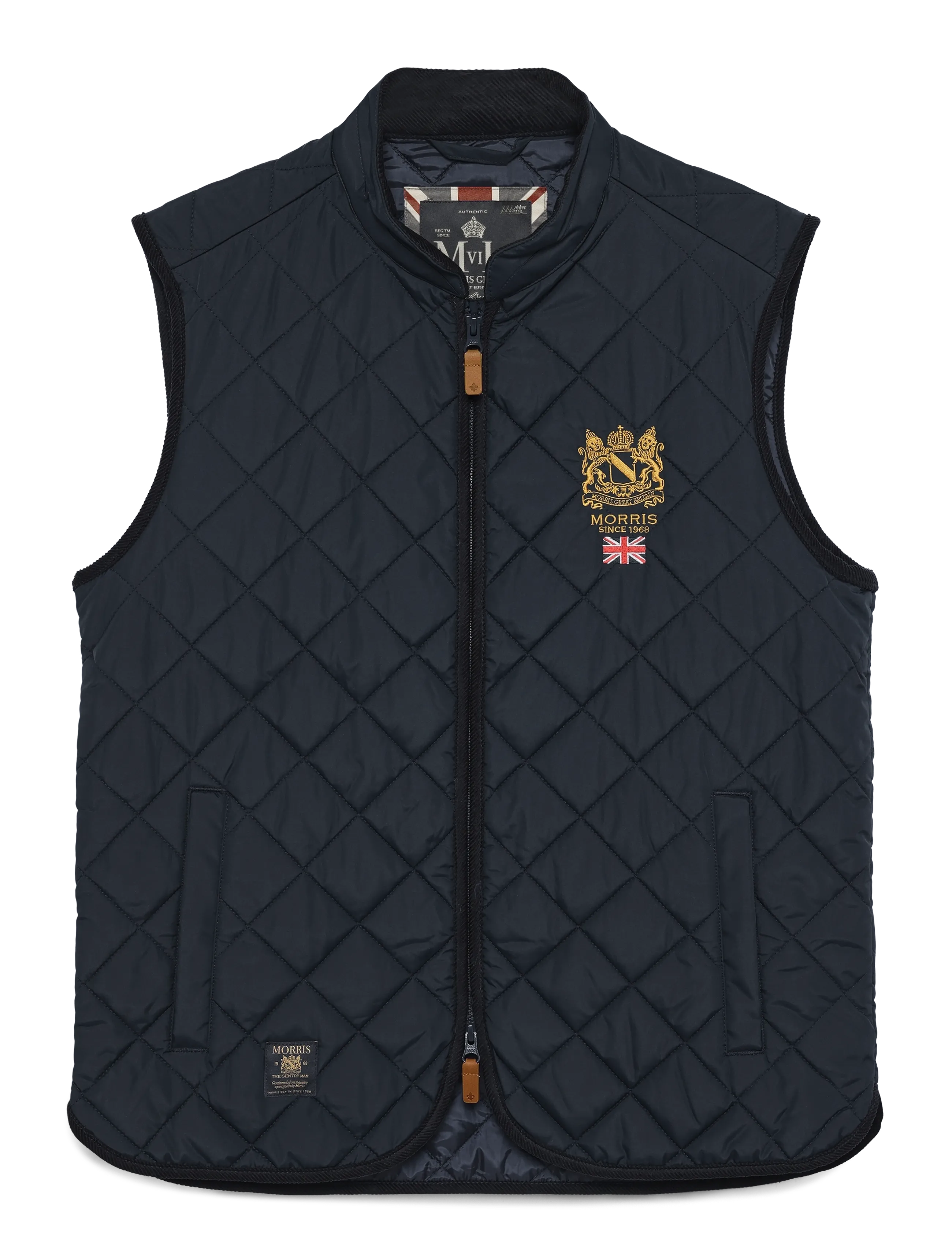 MORRIS Trenton Quilted Vest Navy - M - Herren