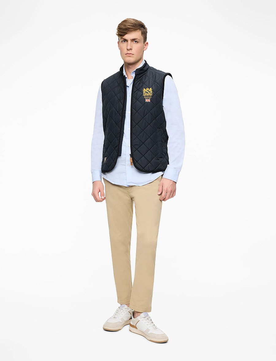 Morris - Trenton Quilted Vest - västar - old blue - 3