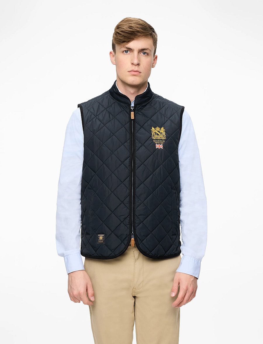 Morris - Trenton Quilted Vest - västar - old blue - 0