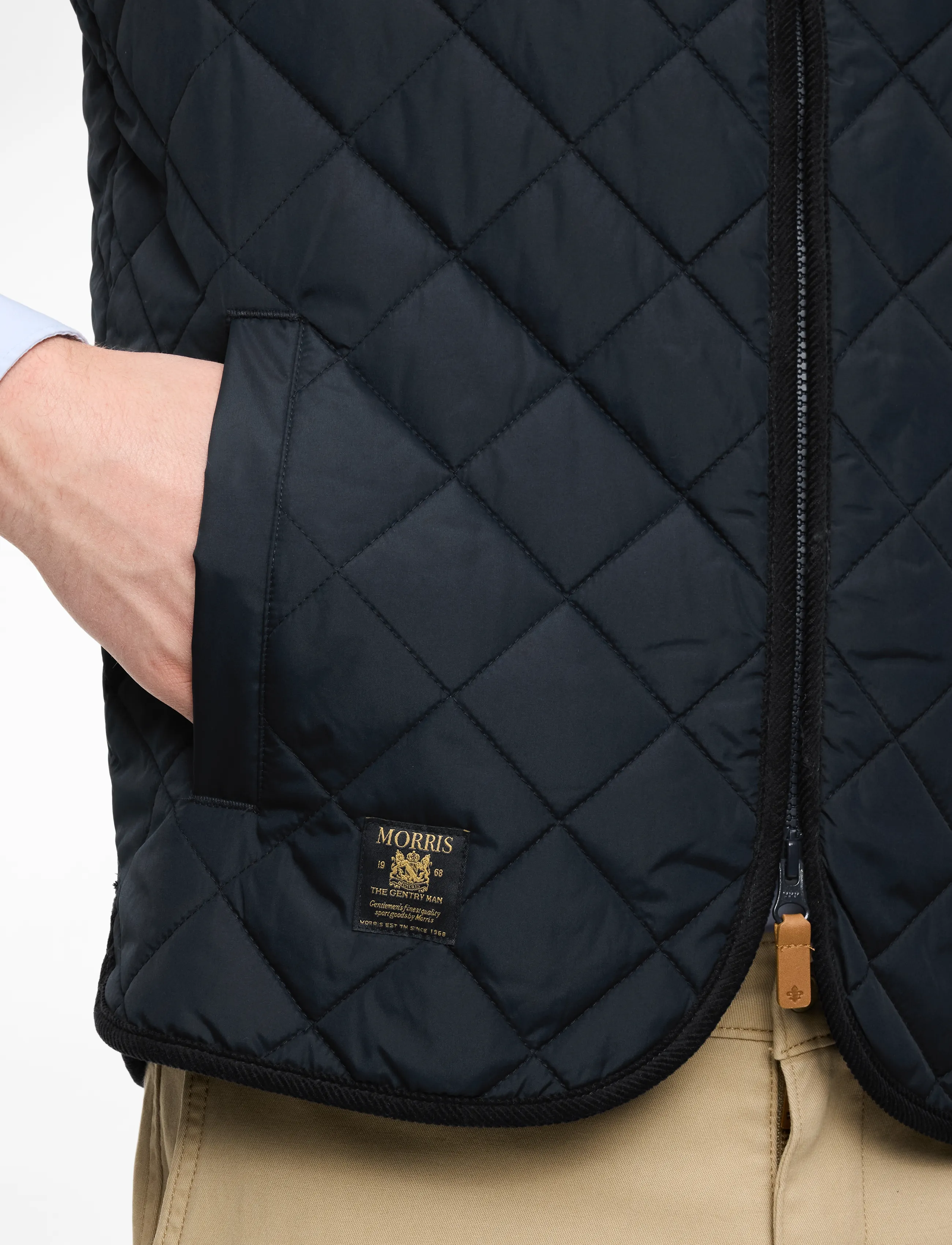 Morris - Trenton Quilted Vest - veste - old blue - 5