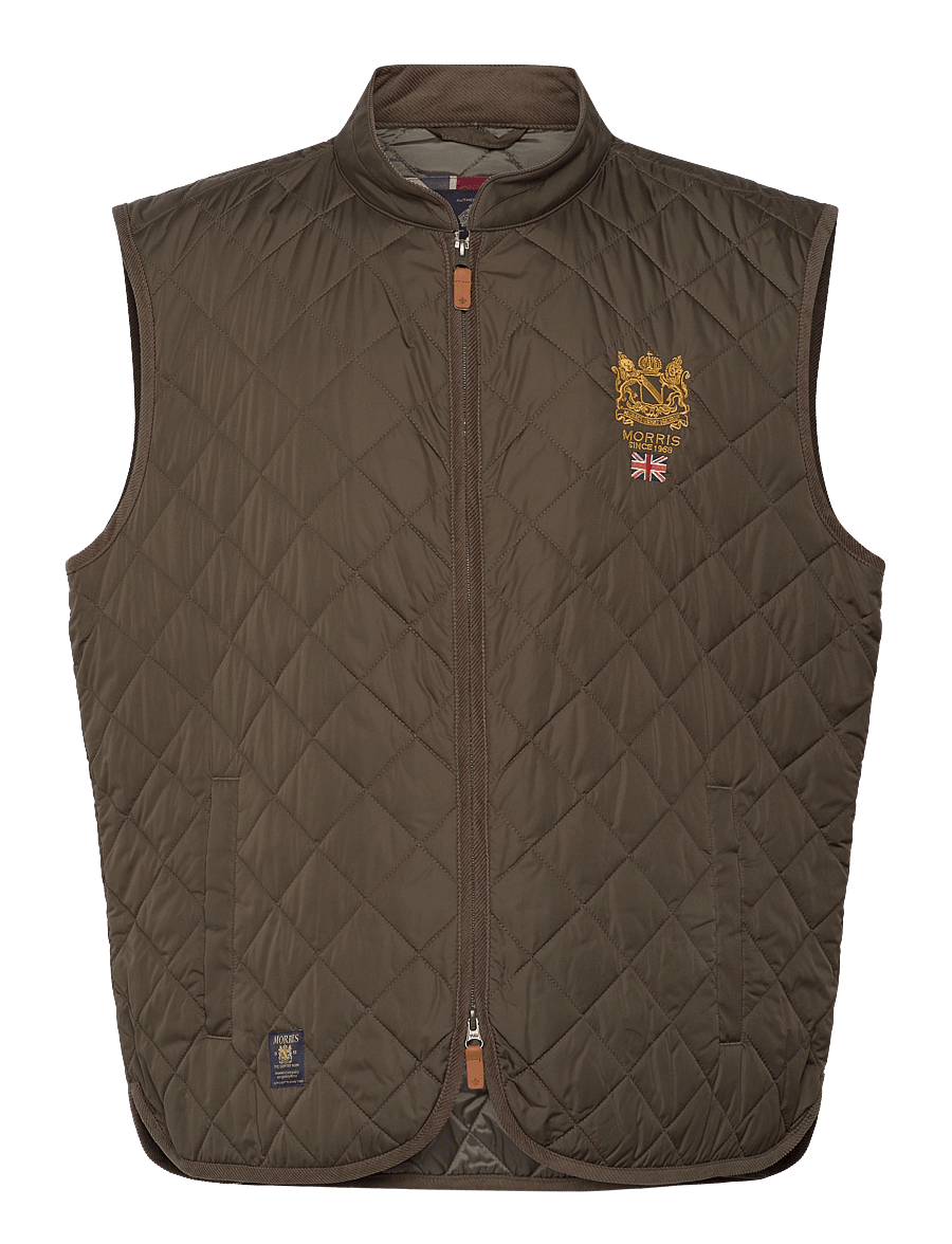 Morris - Trenton Quilted Vest - veste - olive - 1