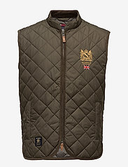 Morris - Trenton Quilted Vest - spring jackets - olive - 0