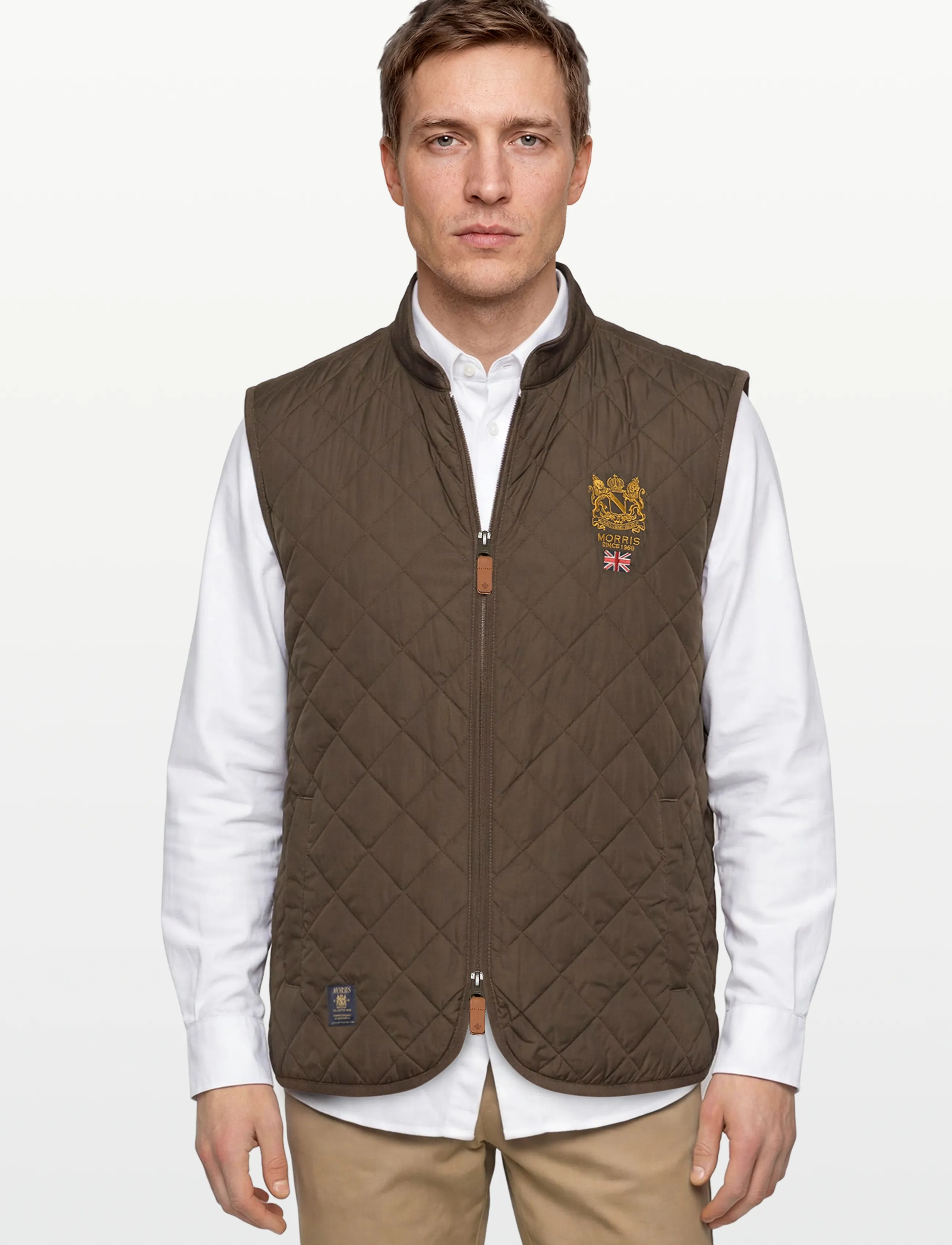 Morris - Trenton Quilted Vest - kevadjakid - olive - 4