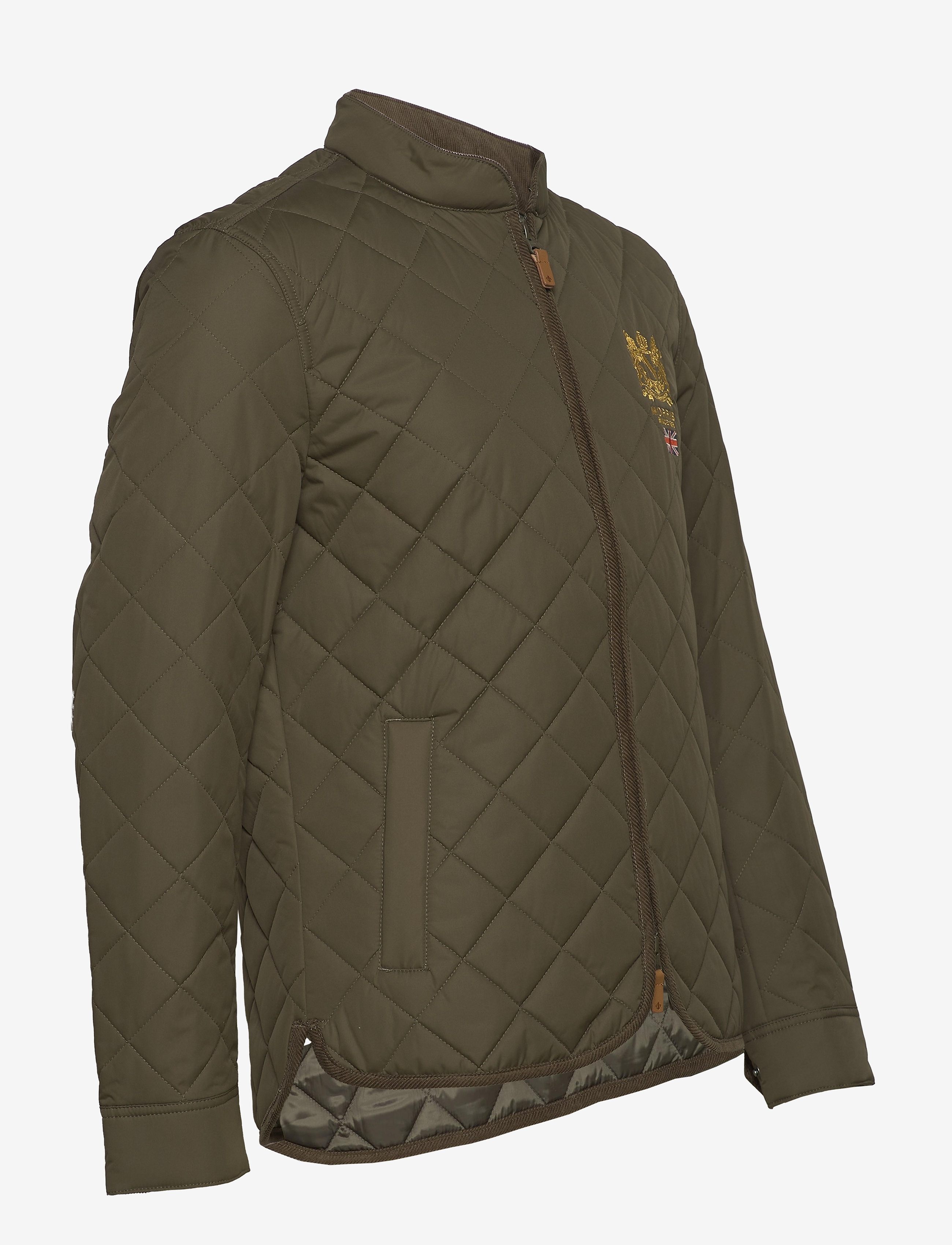 Morris - Trenton Quilted Jacket - overtøj - olive - 3