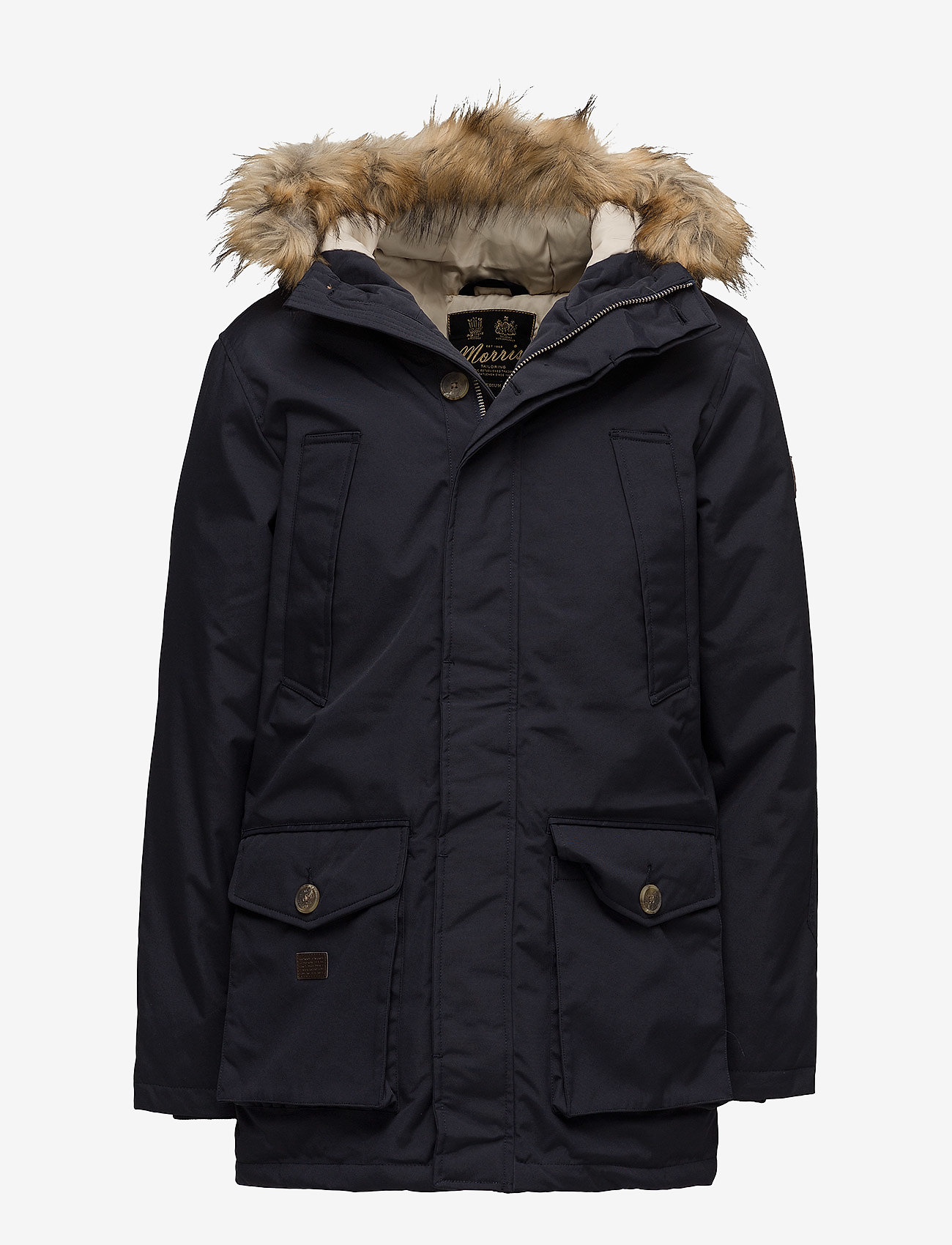 Morris - Wiltshire Parka Fake Fur - old blue - 0