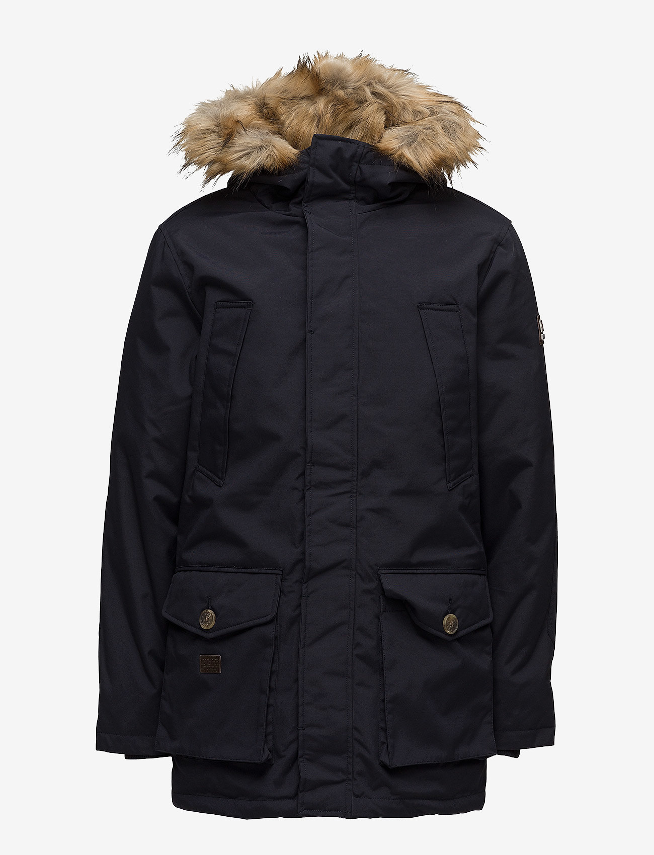 Morris - Wiltshire Parka Fake Fur - old blue - 1