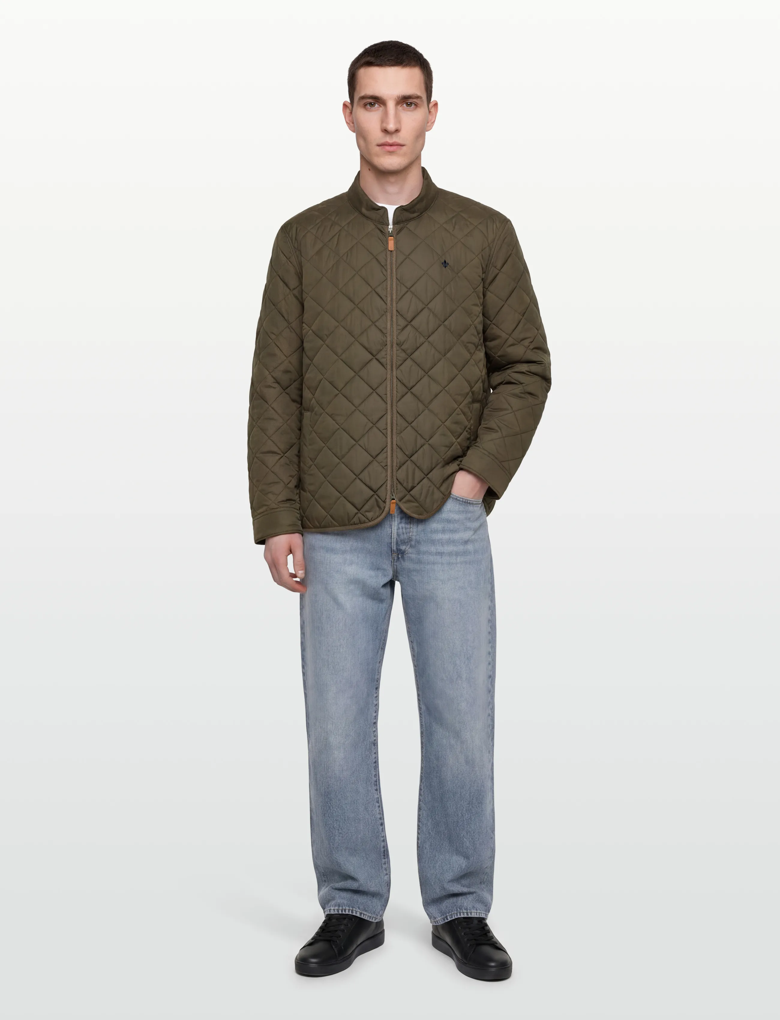Morris Teddy Quilted Jacket - Riided - OLIVE / khaki/green