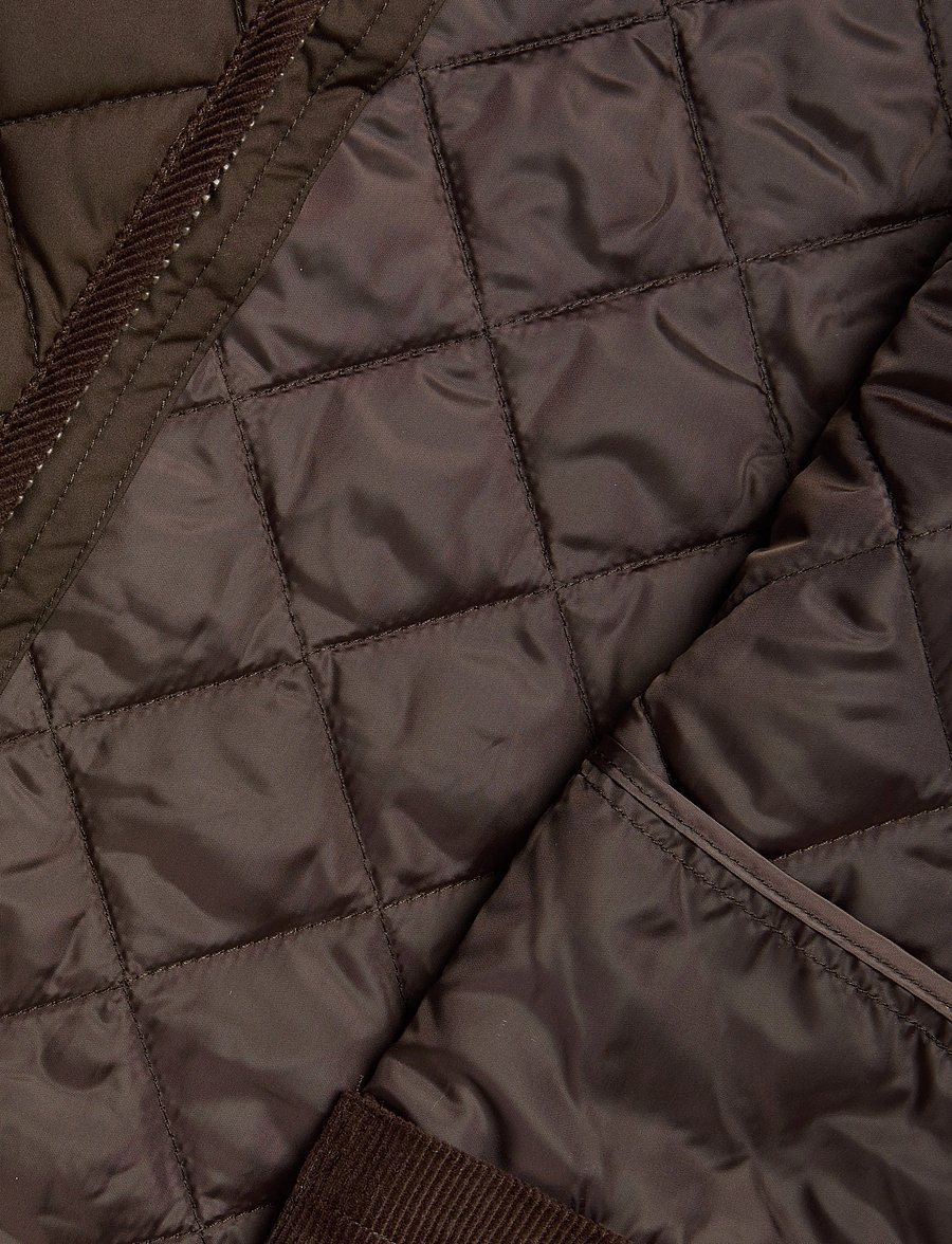 Morris - Teddy Quilted Jacket - höstjackor - brown - 4