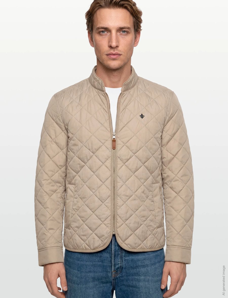 Morris - Teddy Quilted Jacket - spring jackets - khaki - 3