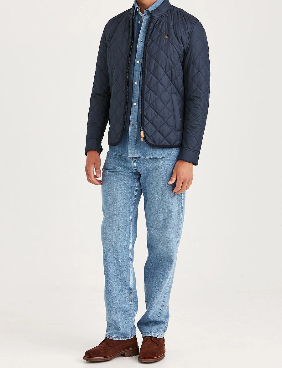Morris - Teddy Quilted Jacket - herbstjacken - old blue - 3