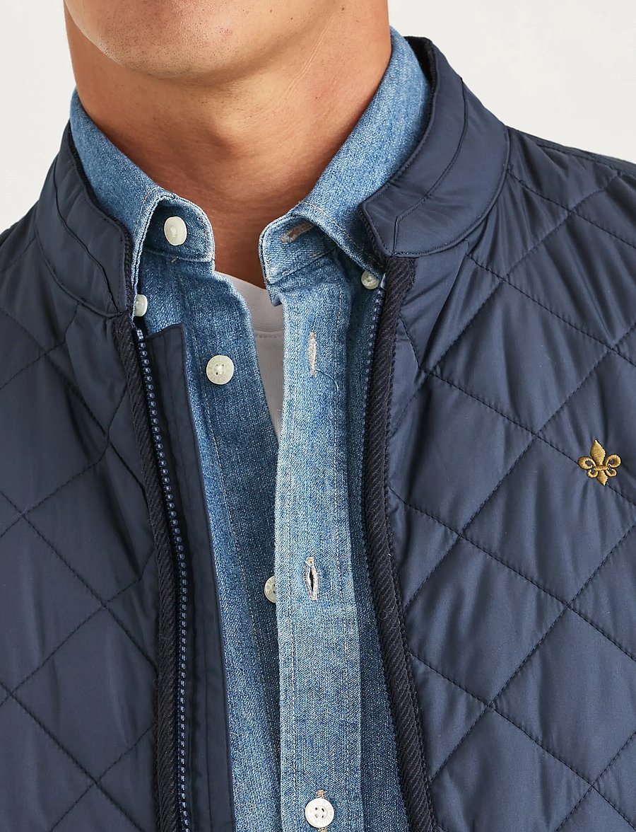 Morris - Teddy Quilted Jacket - herbstjacken - old blue - 5