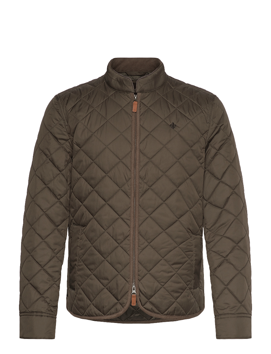 Morris - Teddy Quilted Jacket - höstjackor - olive - 1