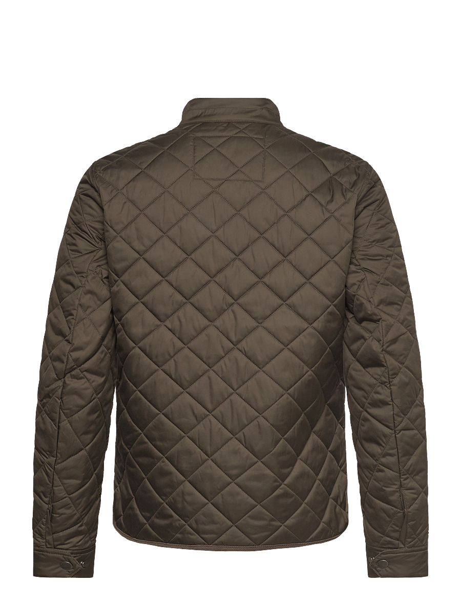 Morris - Teddy Quilted Jacket - höstjackor - olive - 2