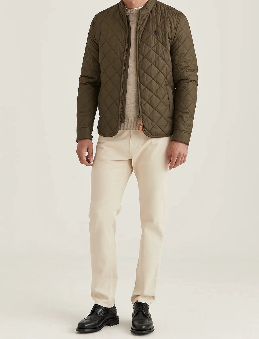 Morris - Teddy Quilted Jacket - höstjackor - olive - 3