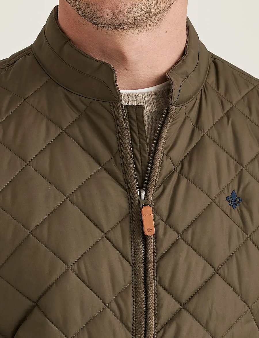 Morris - Teddy Quilted Jacket - höstjackor - olive - 5