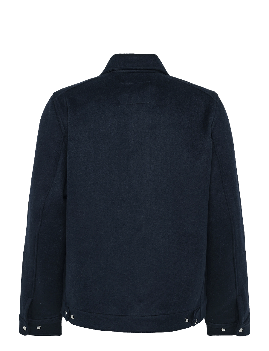 Morris - Wallace Wool Jacket - talvejoped - blue - 2