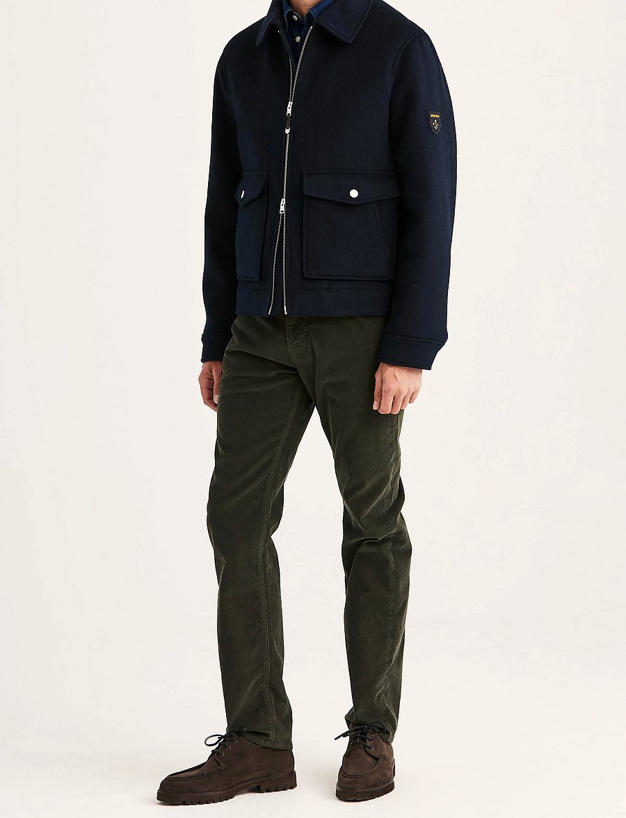 Morris - Wallace Wool Jacket - talvejoped - blue - 0