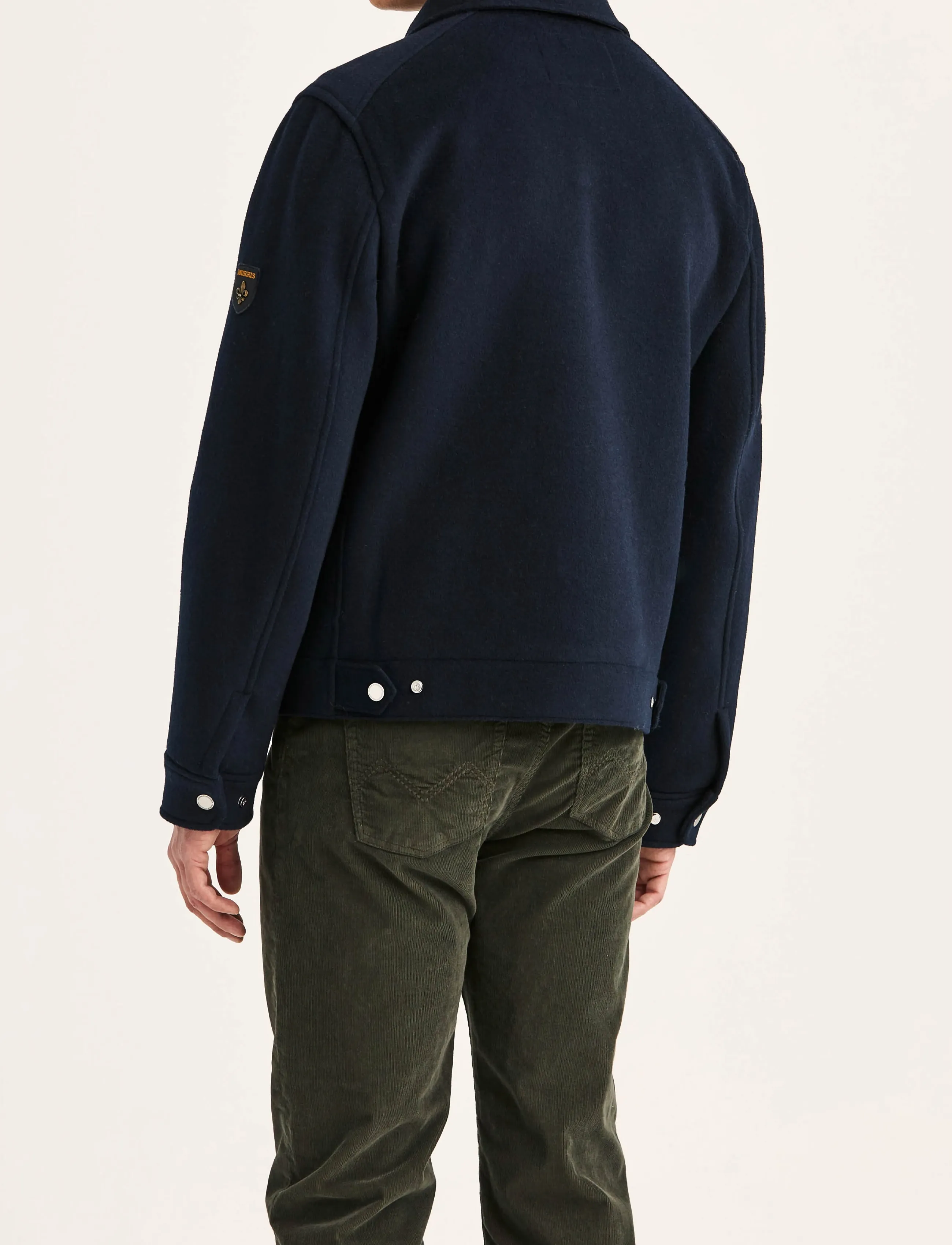 Morris - Wallace Wool Jacket - talvejoped - blue - 3