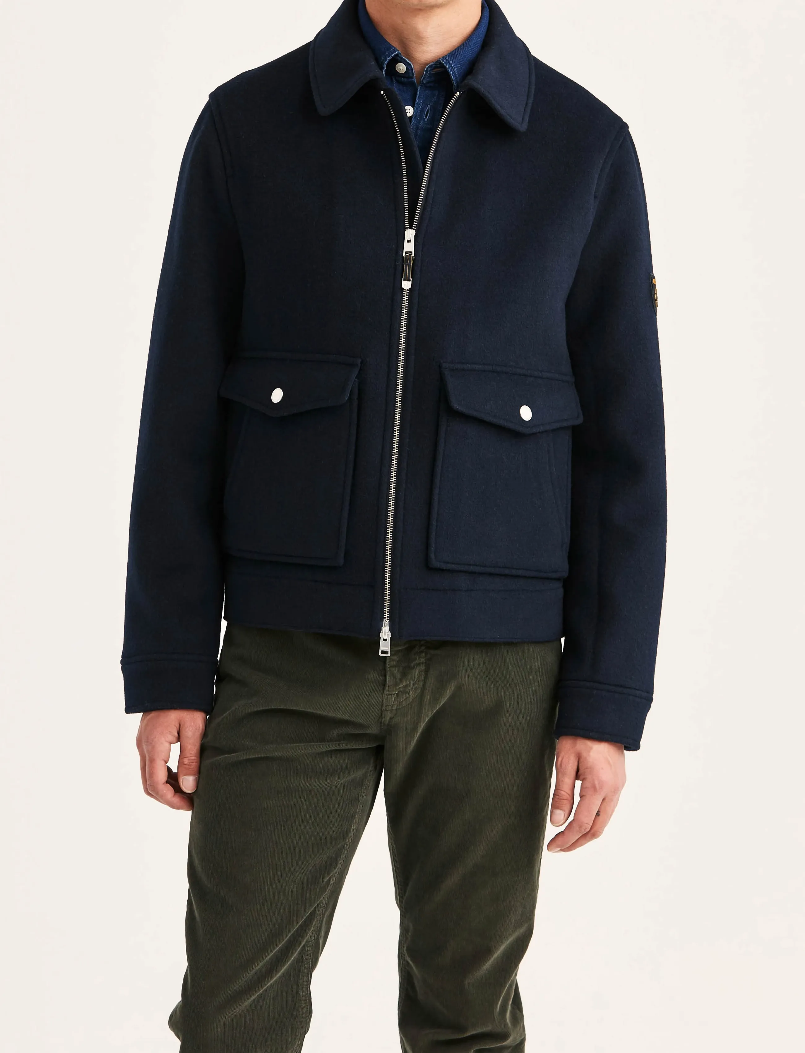 Morris - Wallace Wool Jacket - talvejoped - blue - 5