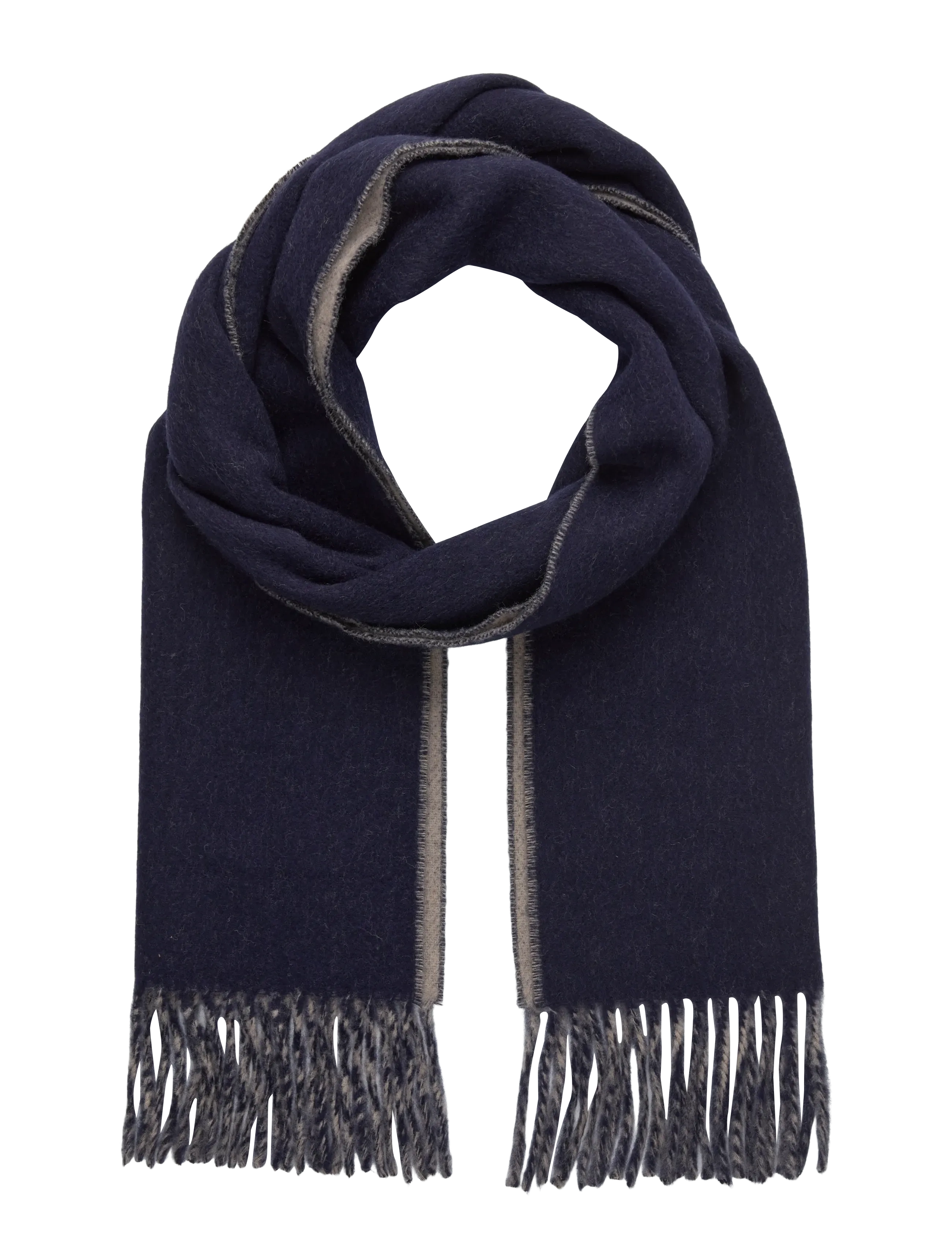 Morris Double Face Scarf, One Size, Blue, Tørklæder > Vintertørklæder, Herre