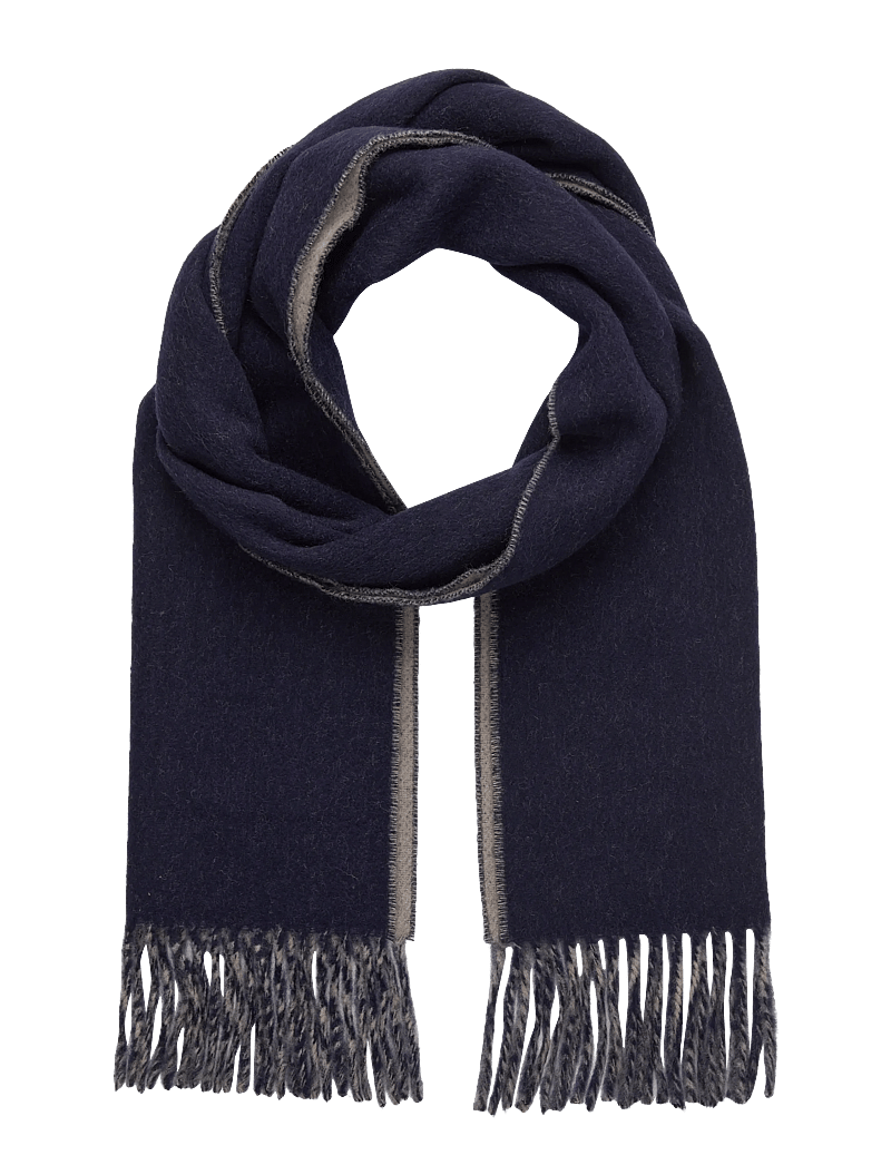 Morris - Double Face Scarf - halstørklæder - navy - 0