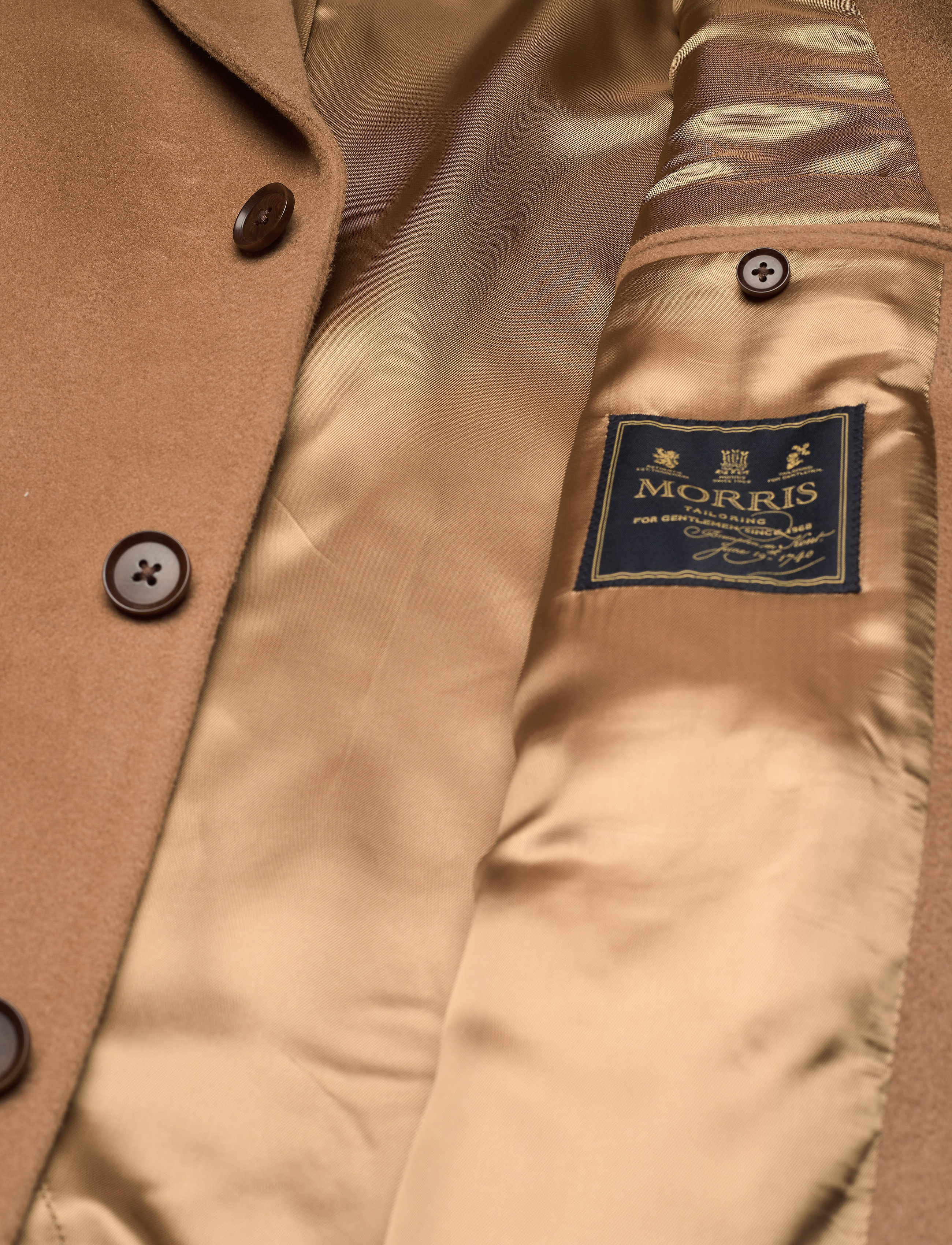 Morris - Wesley Wool Cashmere Coat - camel - 4