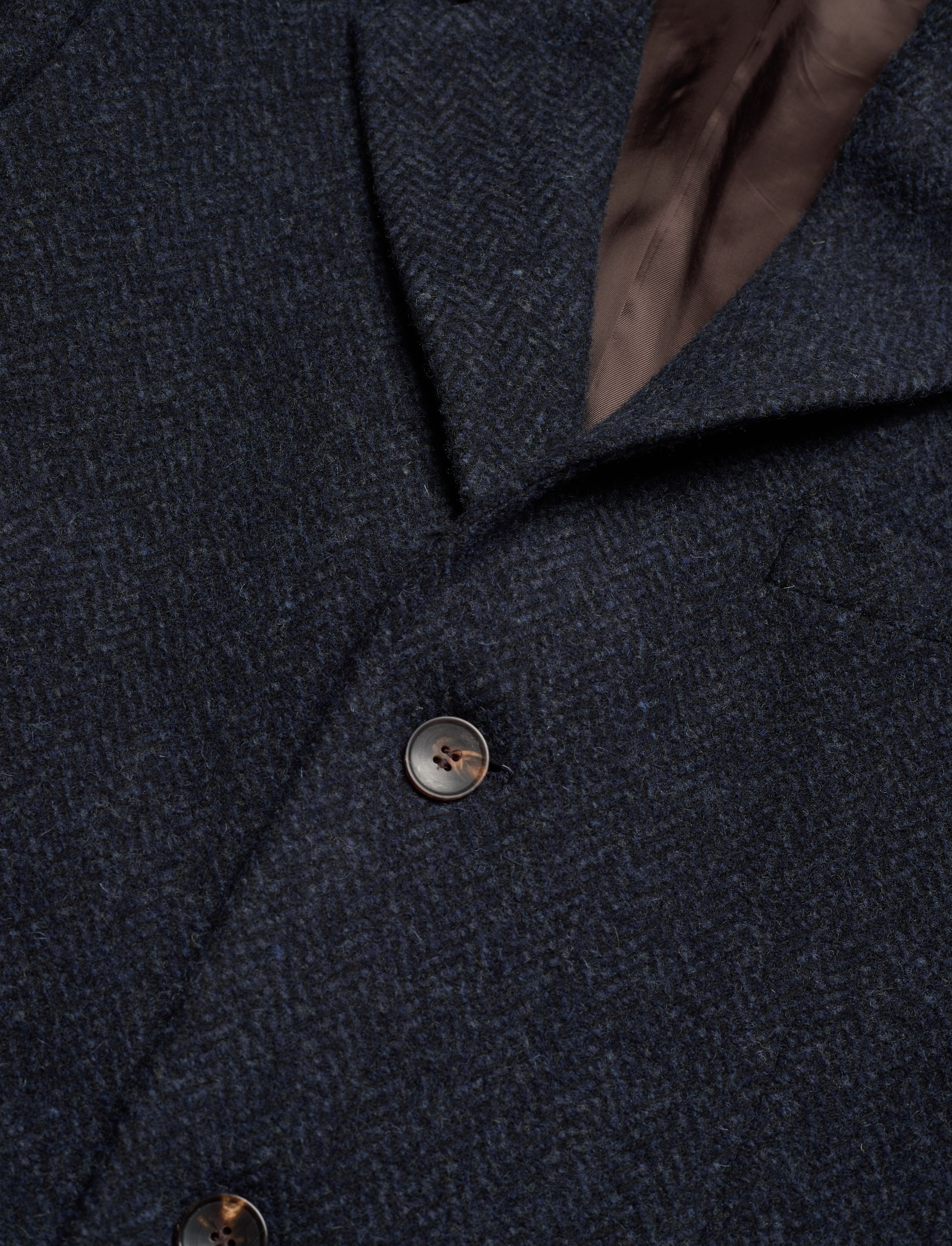 Morris - Morris Herringbone Coat - navy - 2