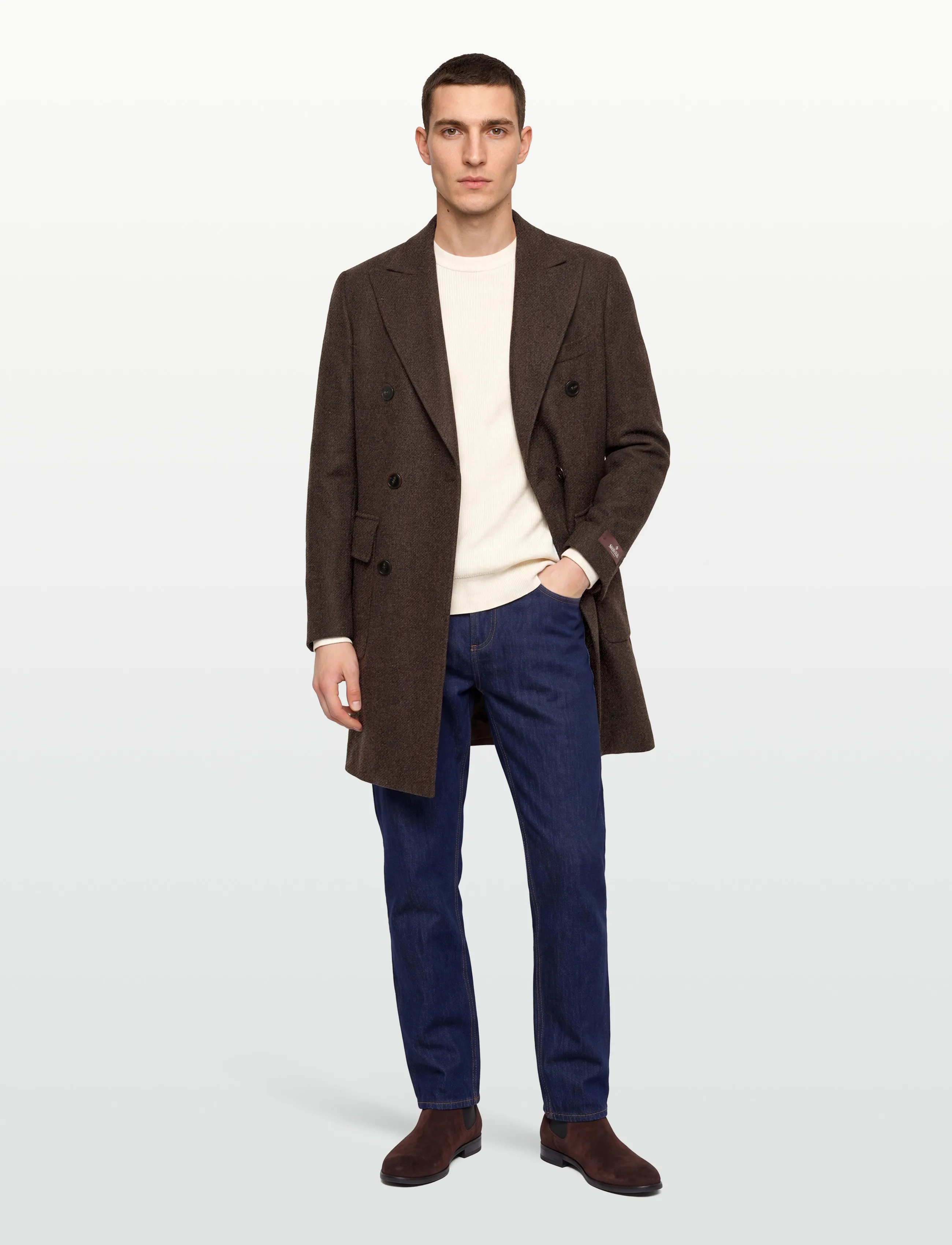 Morris Brian Db Coat, 50, Coats, Braun - Wool Männerswear