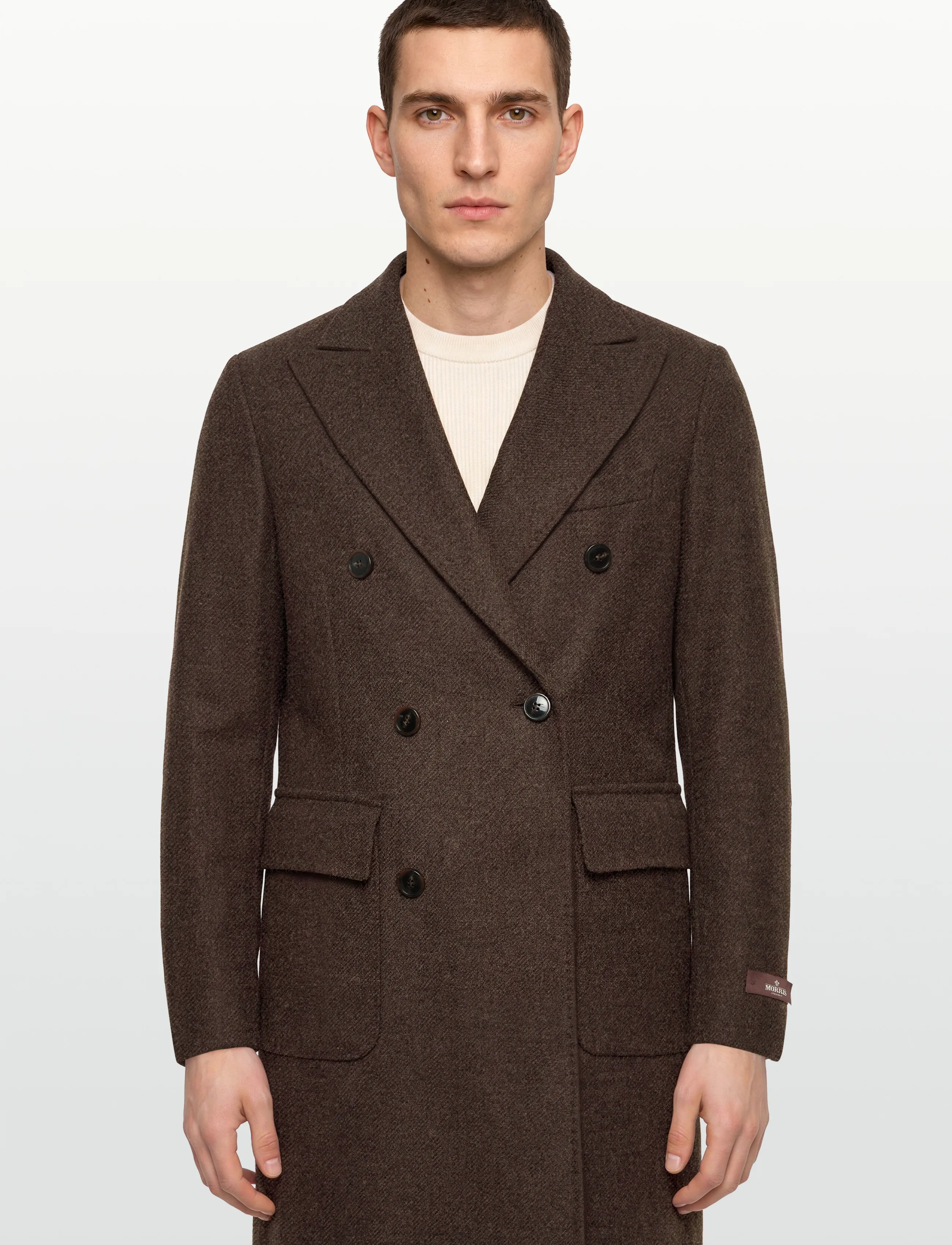 Morris - Brian DB Coat - winter jackets - brown - 3