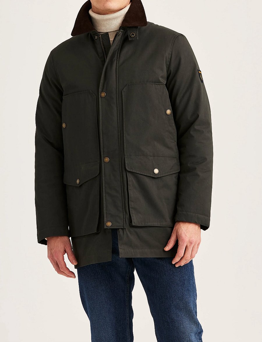 Morris - Mac Wax Jacket - regnjakker - olive - 2