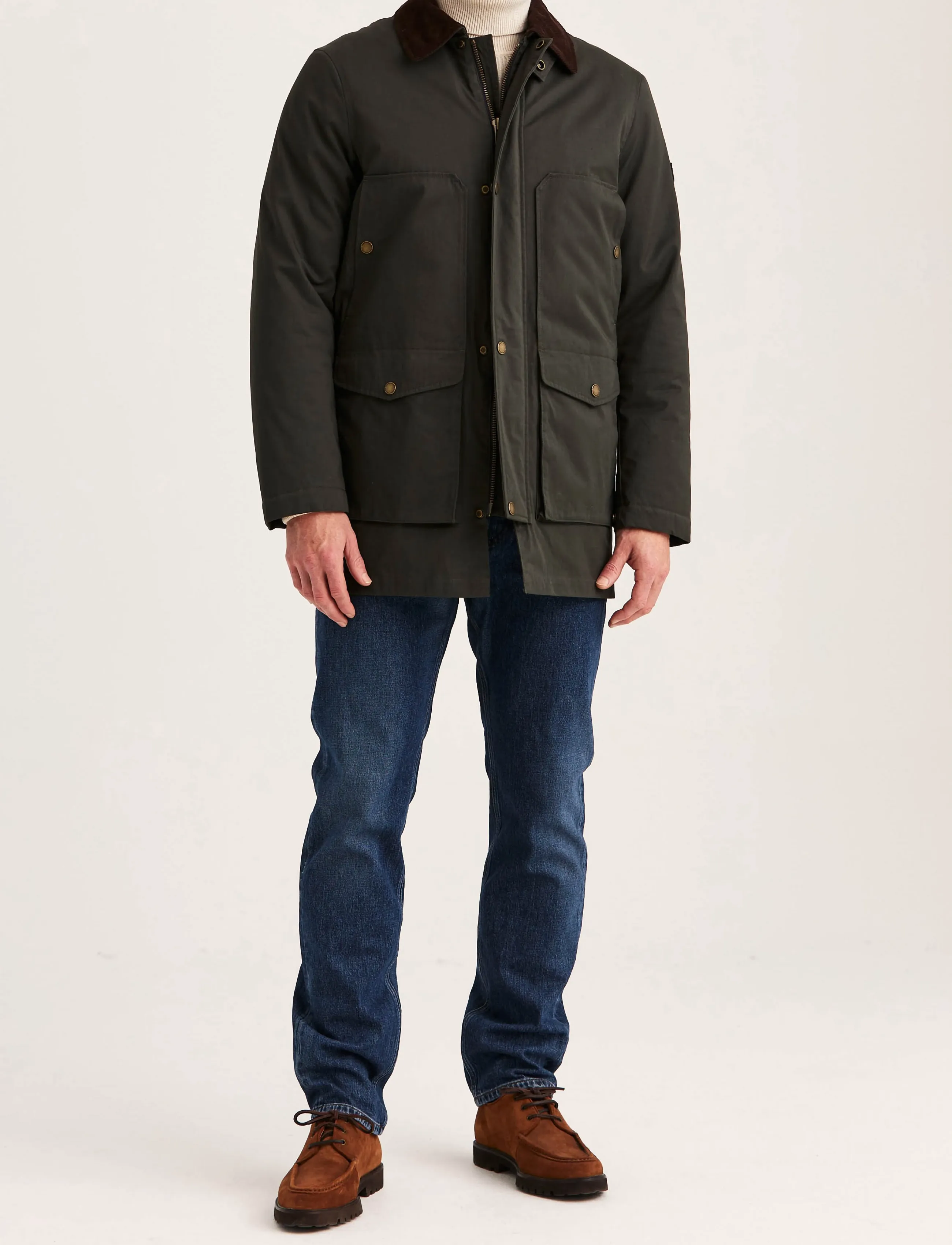 Morris - Mac Wax Jacket - regnjakker - olive - 3