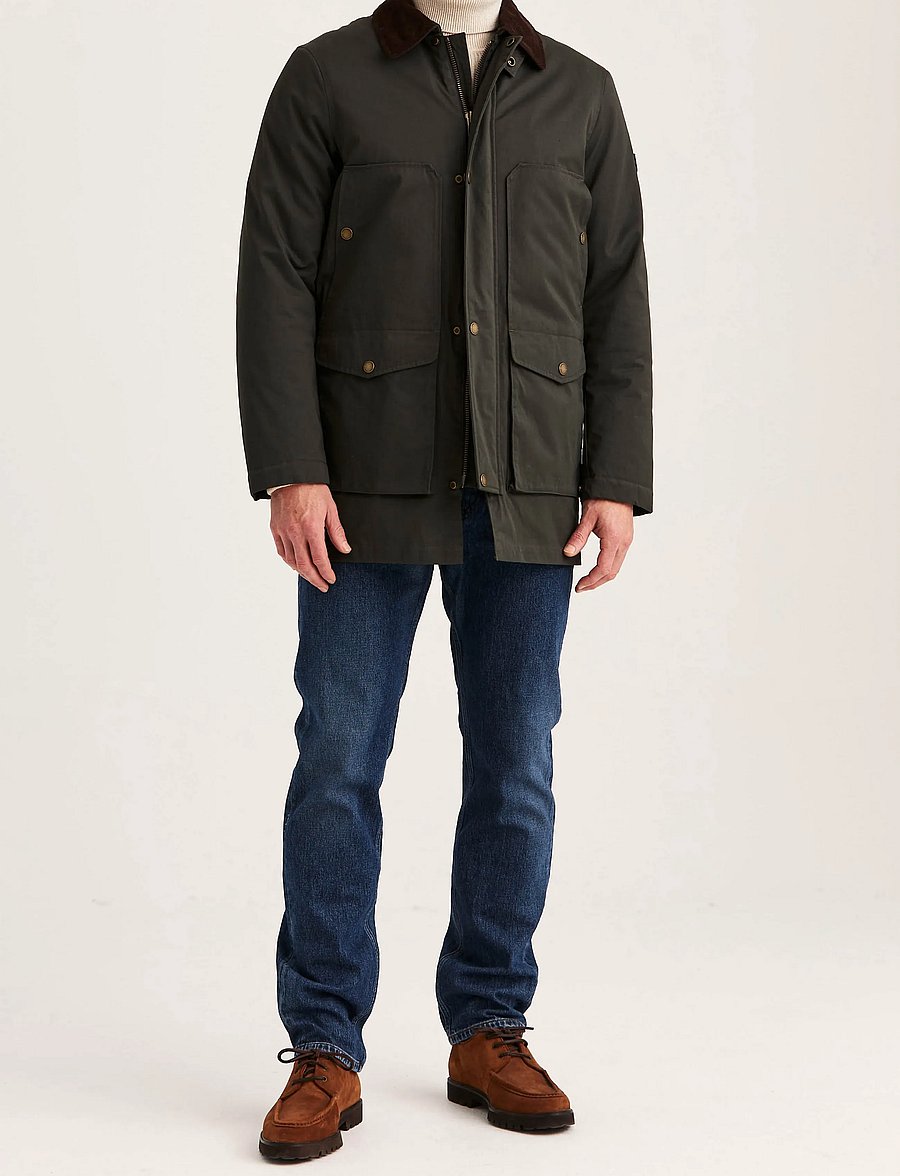 Morris - Mac Wax Jacket - regnjakker - olive - 3