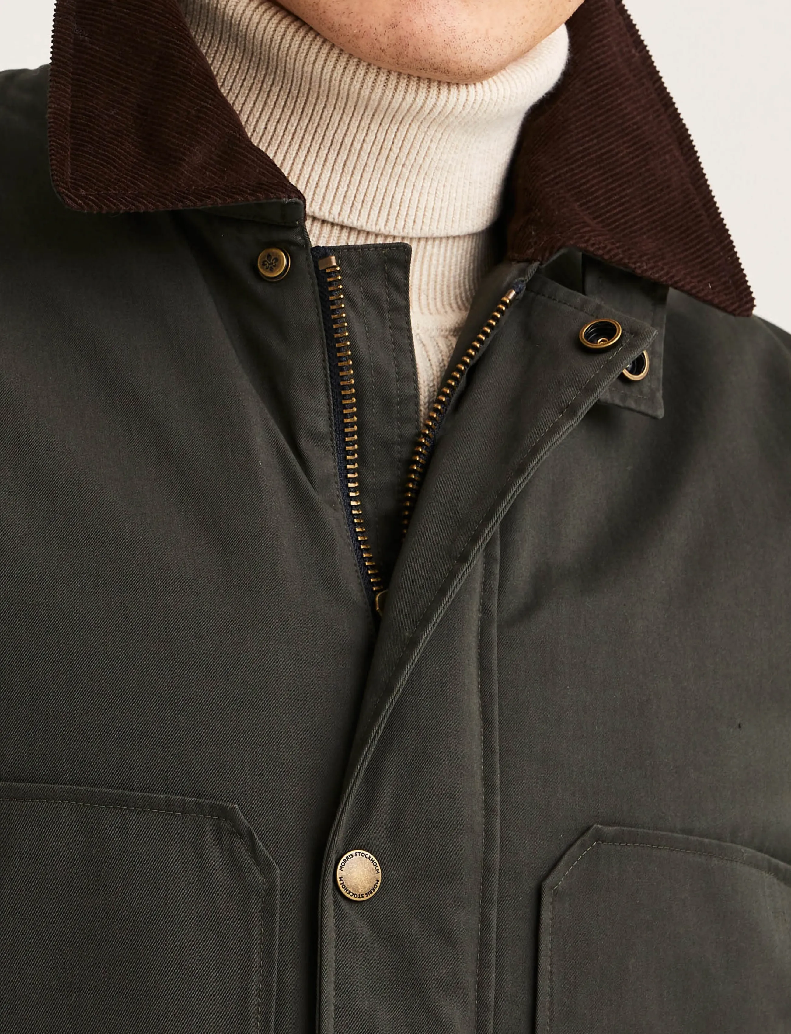 Morris - Mac Wax Jacket - regnjakker - olive - 5