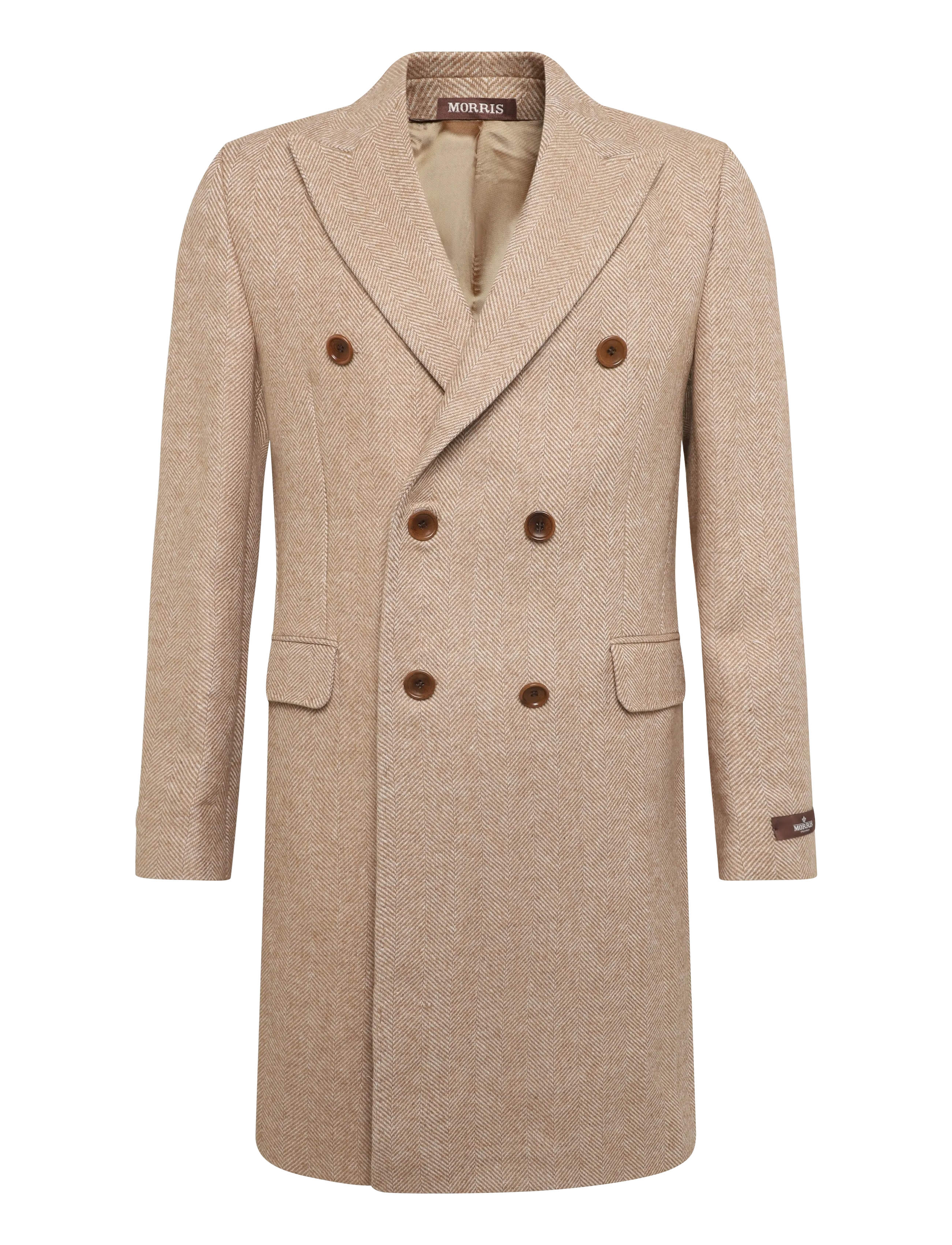 Morris - Herringbone DB Coat - camel - 1