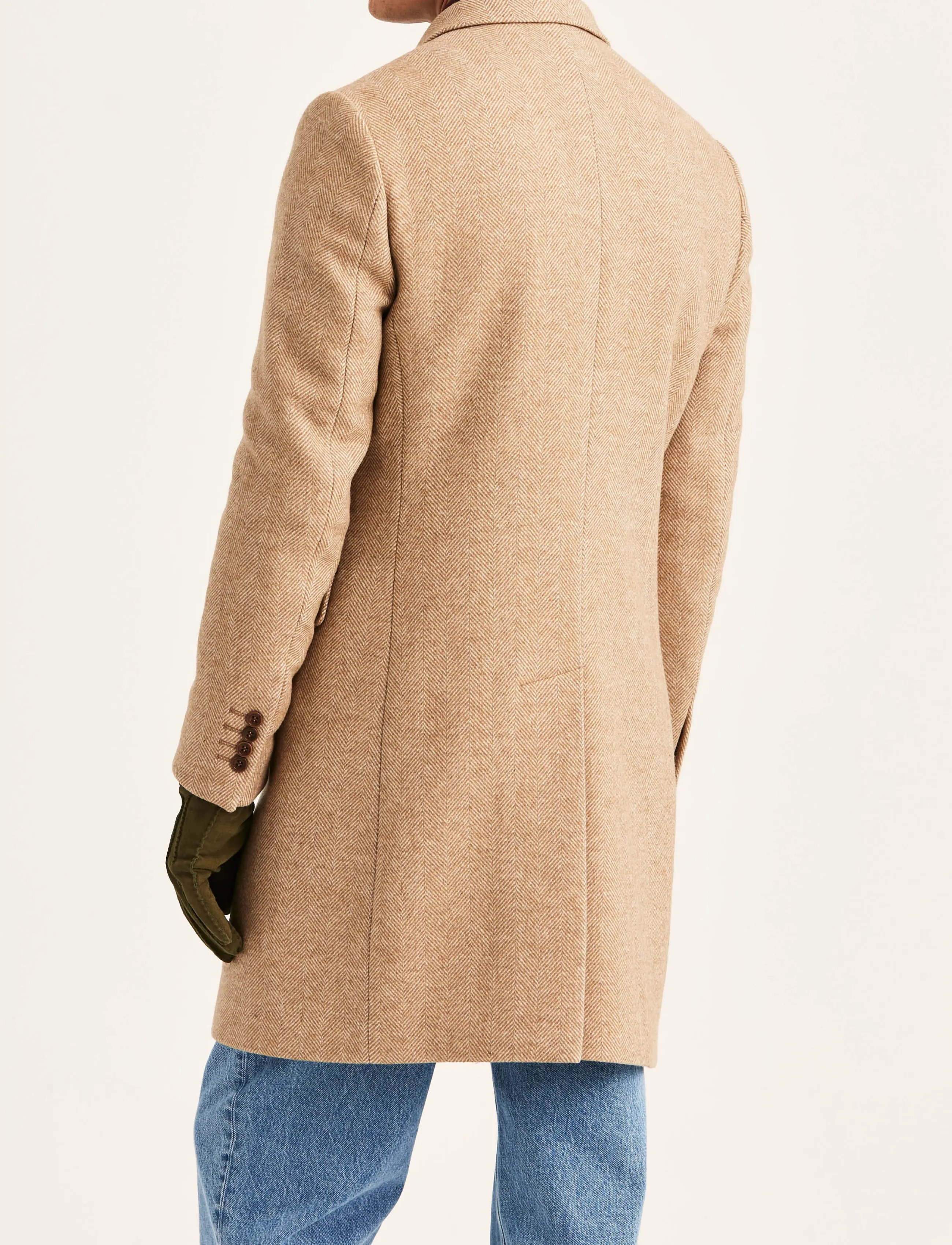 Morris - Herringbone DB Coat - camel - 4