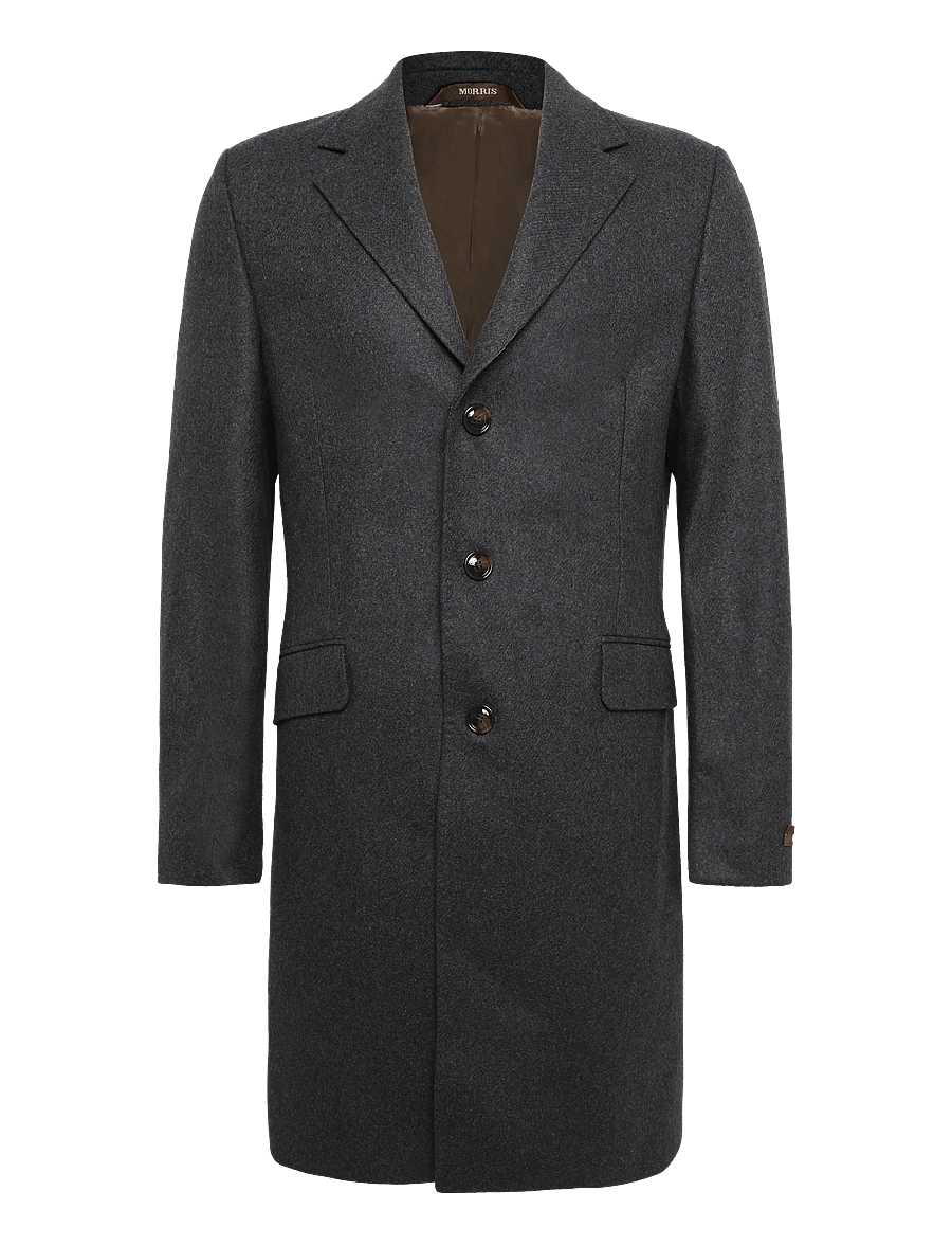 Morris - Ben Wool Coat - winterjacken - grey - 1
