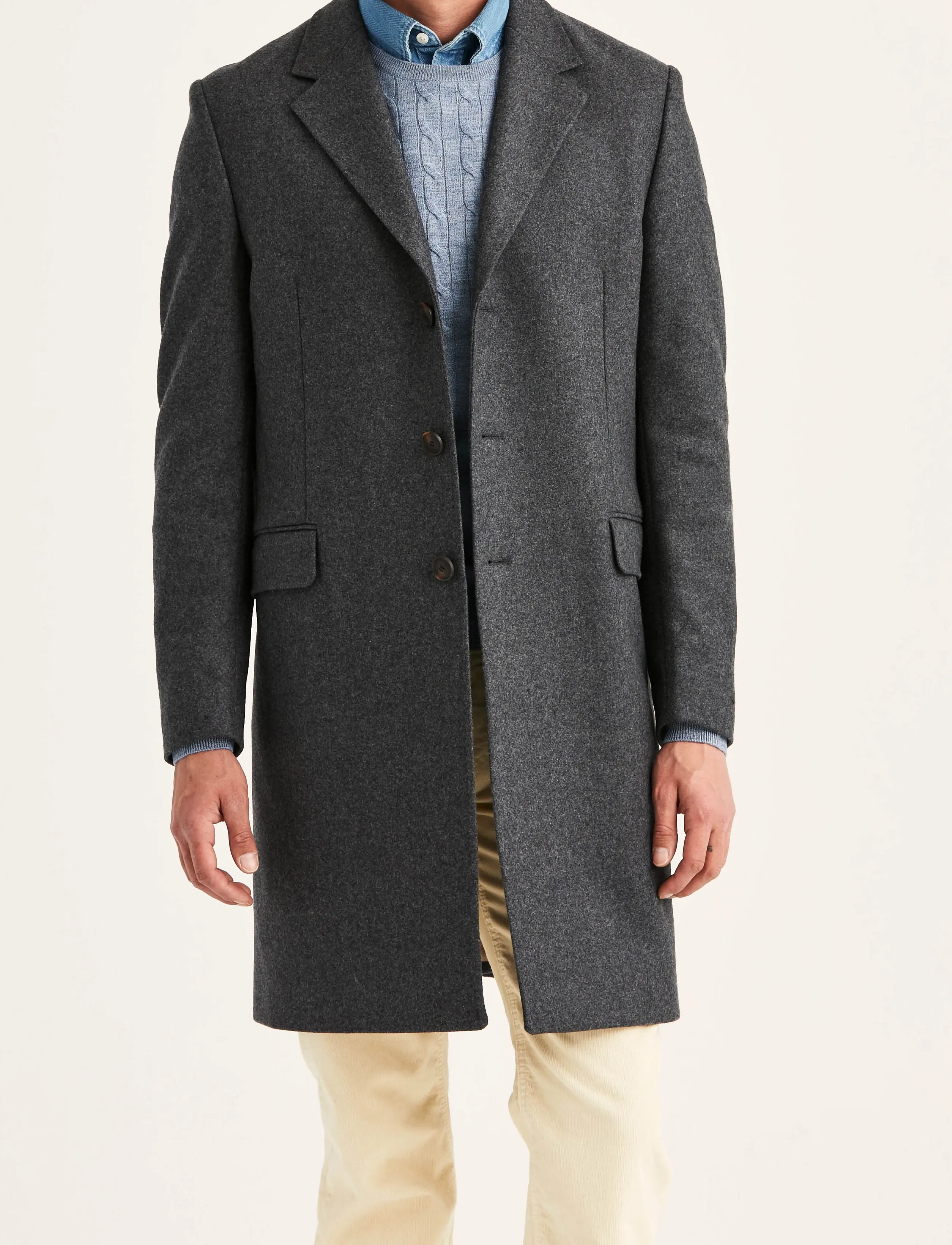 Morris Ben Wool Coat - Jacken & Mäntel - GREY / grey