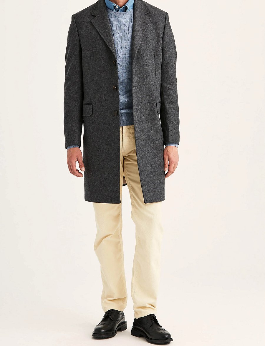 Morris - Ben Wool Coat - winterjacken - grey - 3