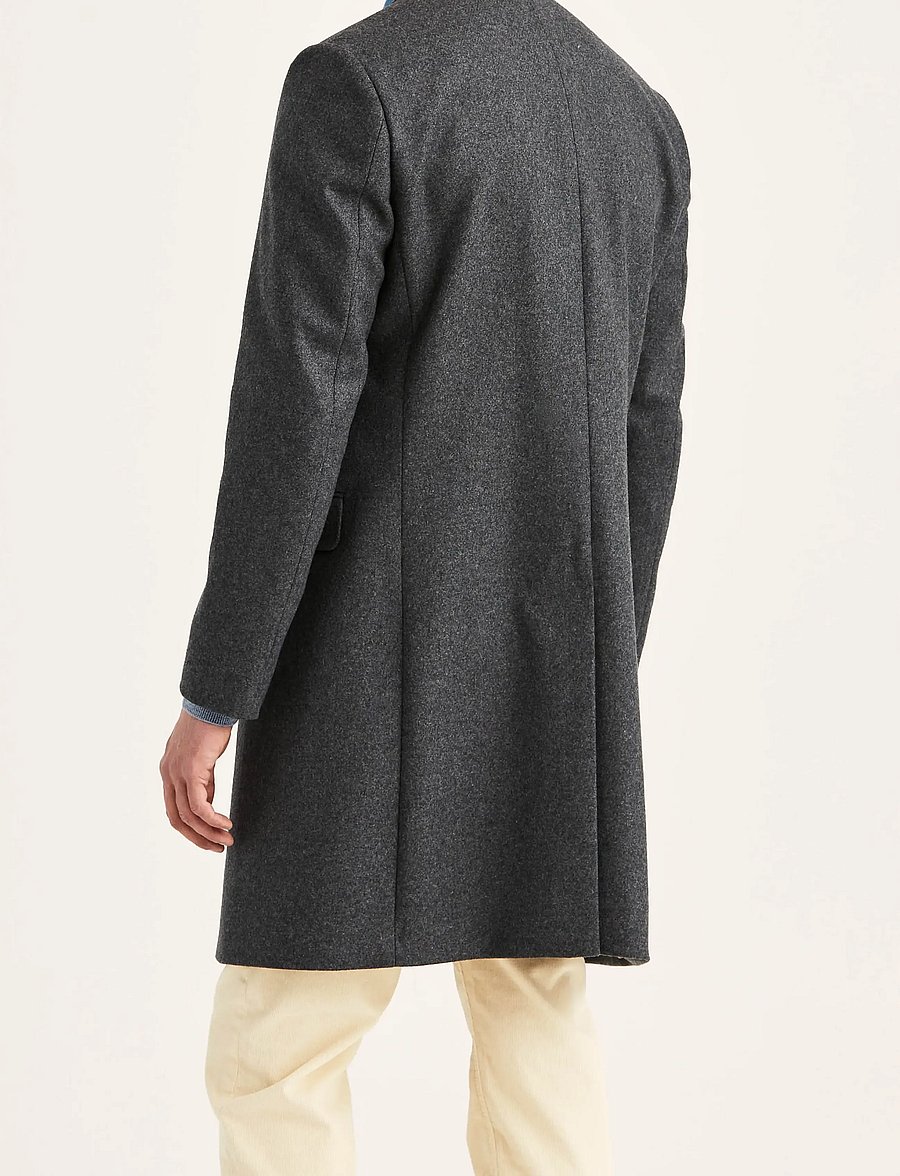 Morris - Ben Wool Coat - winterjacken - grey - 4