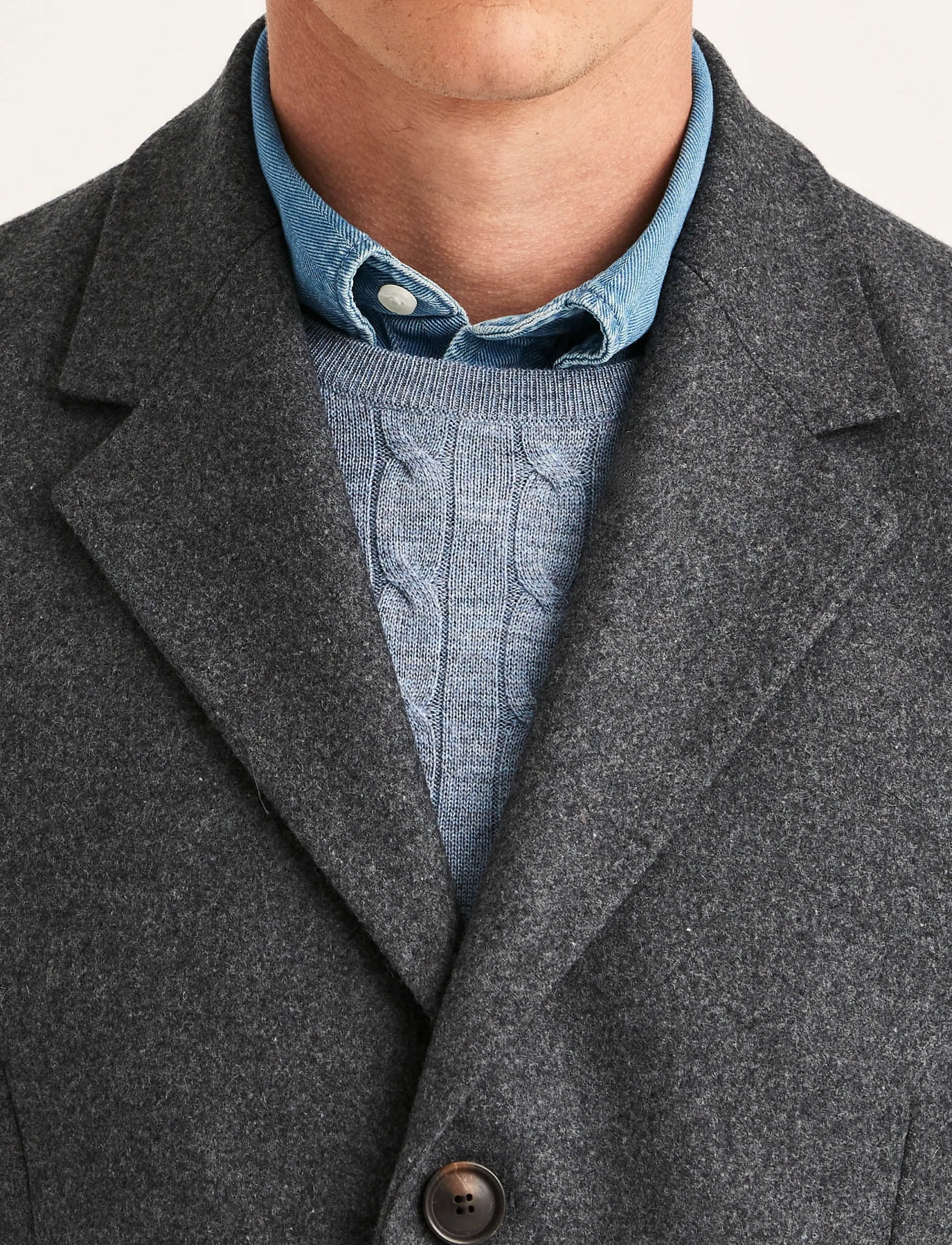 Morris - Ben Wool Coat - winterjacken - grey - 5