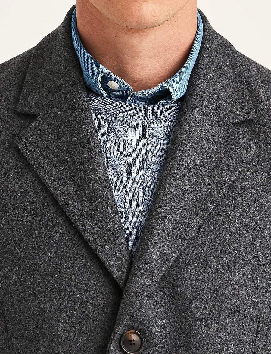 Morris - Ben Wool Coat - winterjacken - grey - 5
