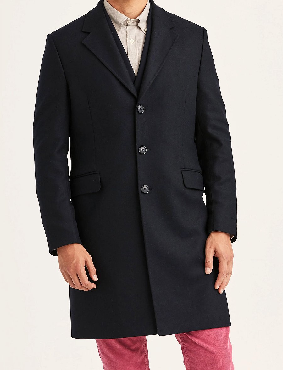 Morris - Ben Wool Coat - winter jackets - navy - 0