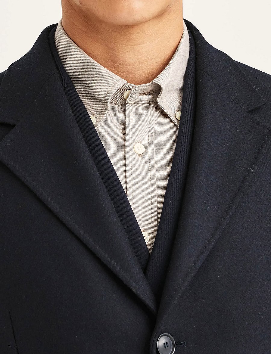 Morris - Ben Wool Coat - winter jackets - navy - 5