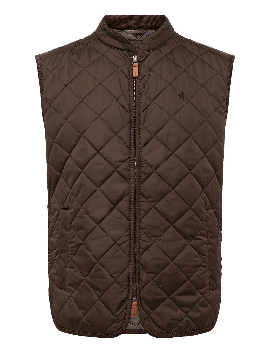 Morris - Teddy Quilted Vest - brown - 0