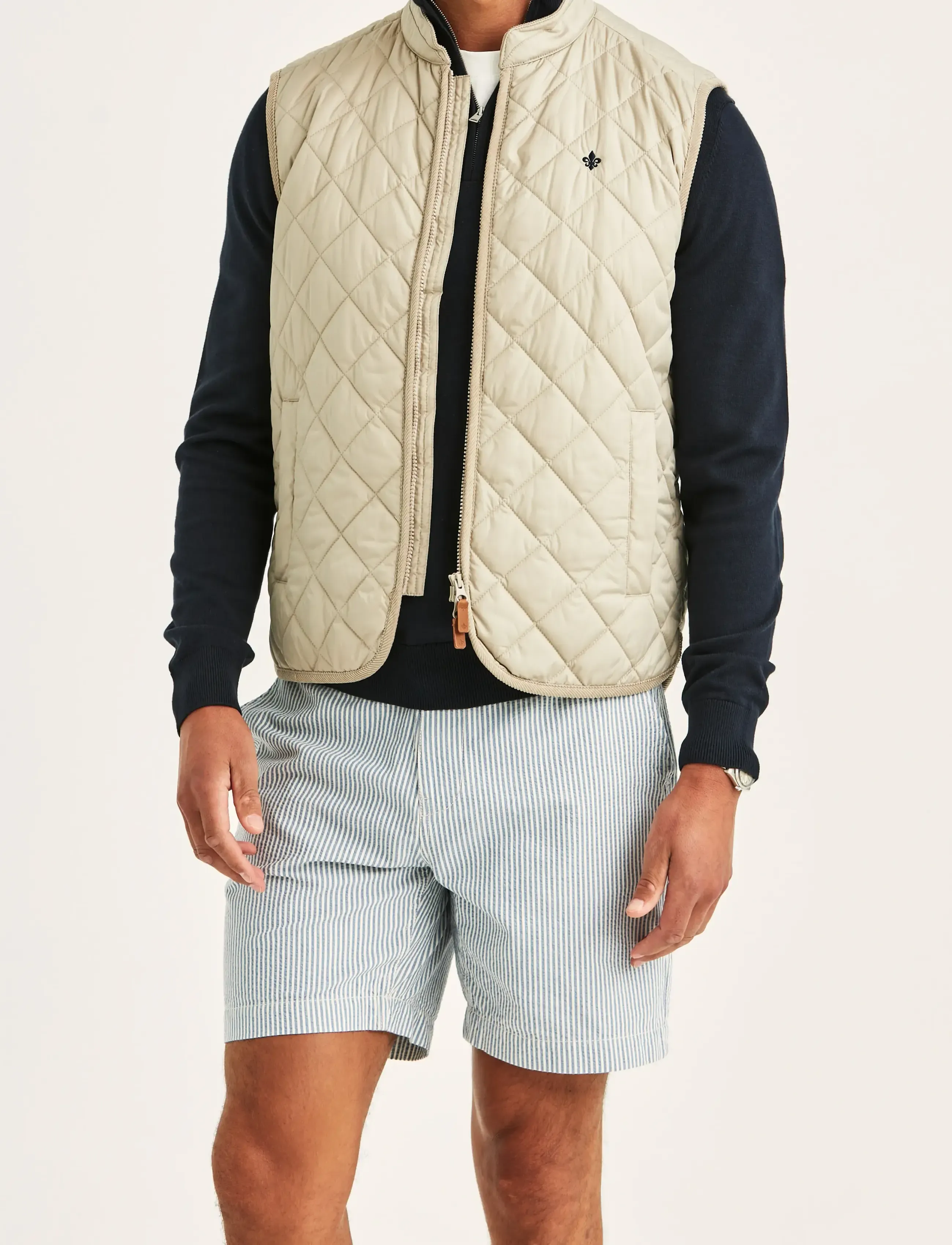 Morris Teddy Quilted Vest - Õueriided - KHAKI / beige
