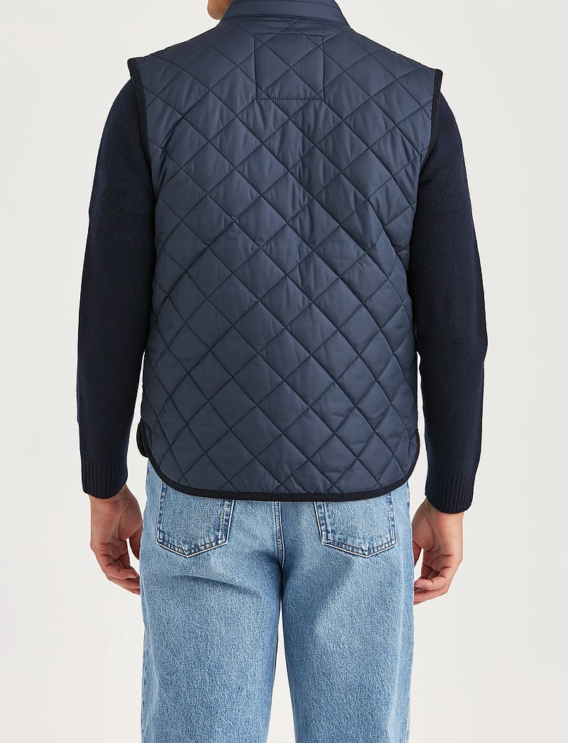 Morris - Teddy Quilted Vest - vests - old blue - 4