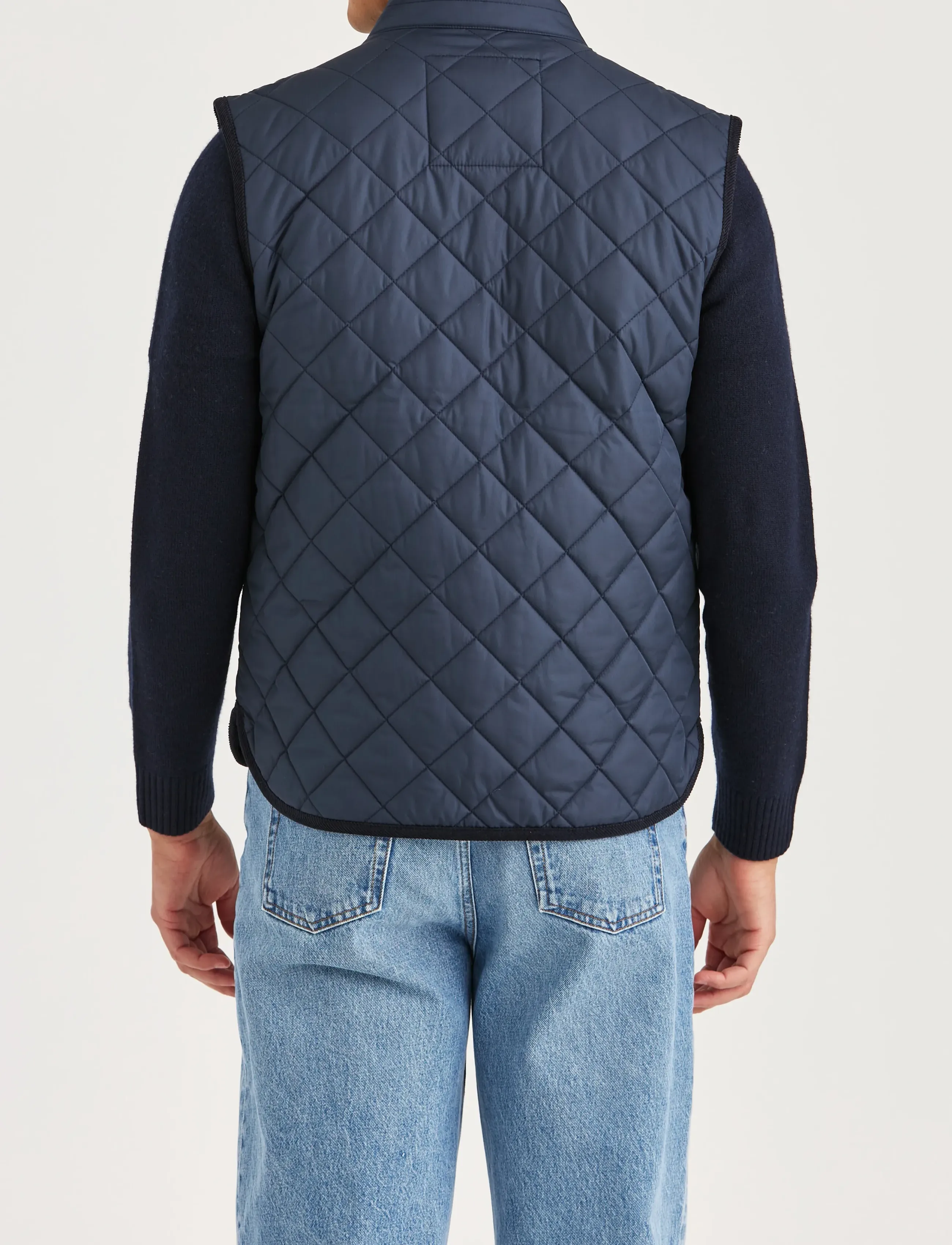 Morris - Teddy Quilted Vest - kamizelki - old blue - 4